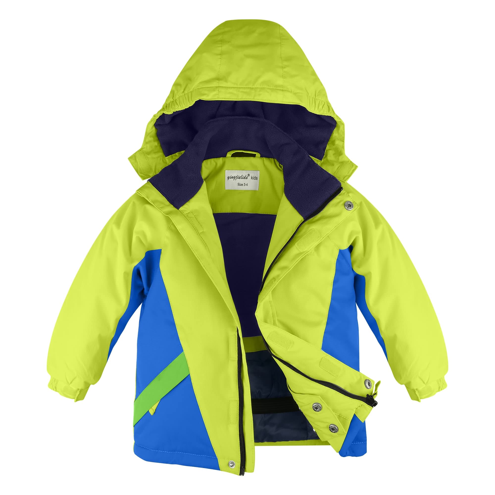 Boy's Waterproof Ski Jacket,Kids Outdoor Snowboarding windproof Jacket,Fleece Lined Hooded,Warm Winter Snow Coat