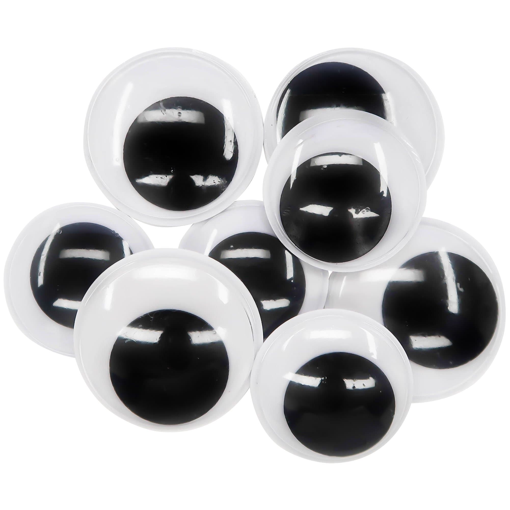 TOAOB 8pcs Large Googly Eyes Self Adhesive 40mm 50mm Sticky on Eyes Round Black White Plastic Craft Wobbly Eye for DIY Scrapbooking Crafts