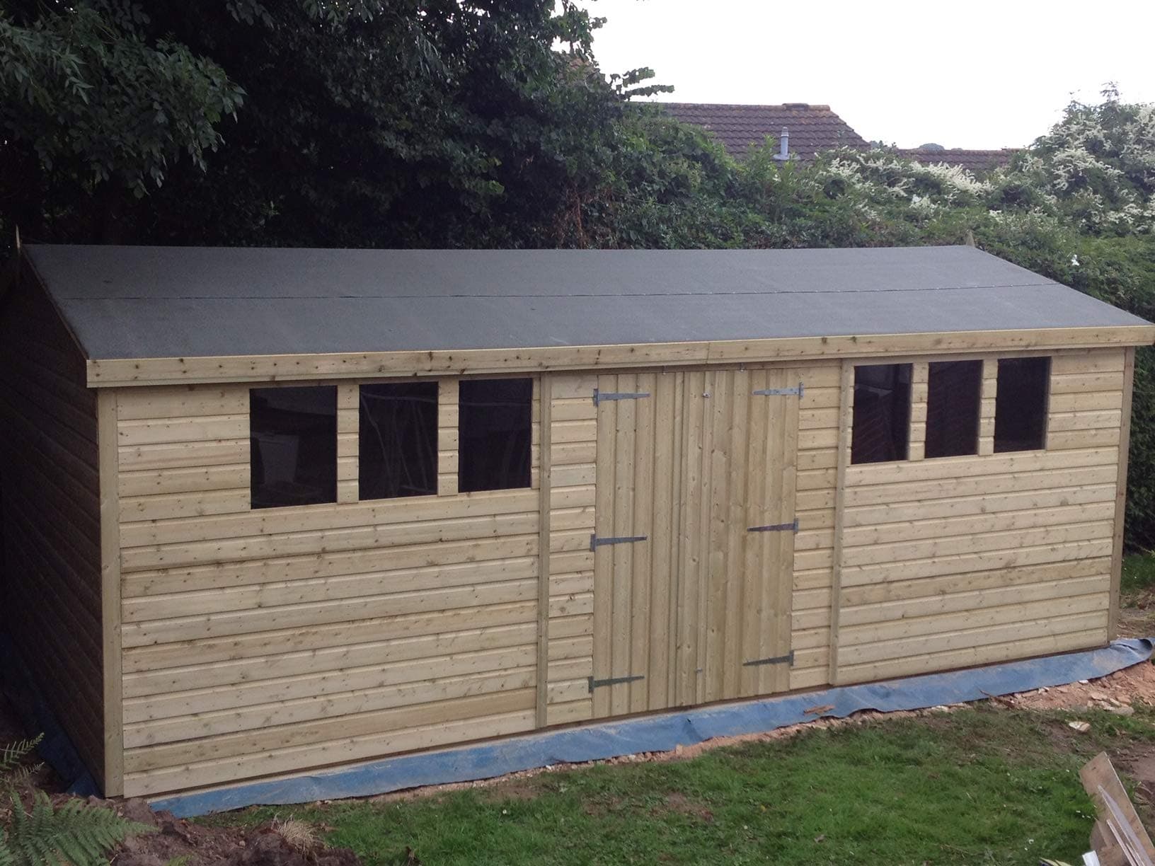 Shedology 20x10 (6m x 3m) Heavy Duty Tanalised Reverse Apex Garden Shed, Sheds, Workshop