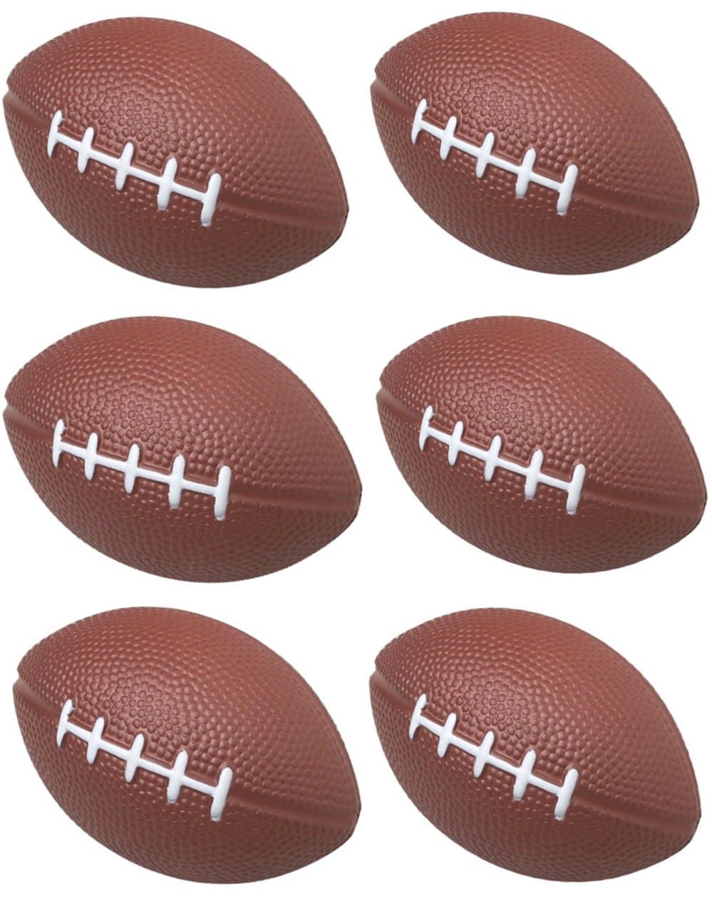 GIFTEXPRESS 1 Dozen 4" Foam Mini Football Stress Balls, Mini Sport Balls, Game Day Decoration Party Favor, Football Themed Party Supplies