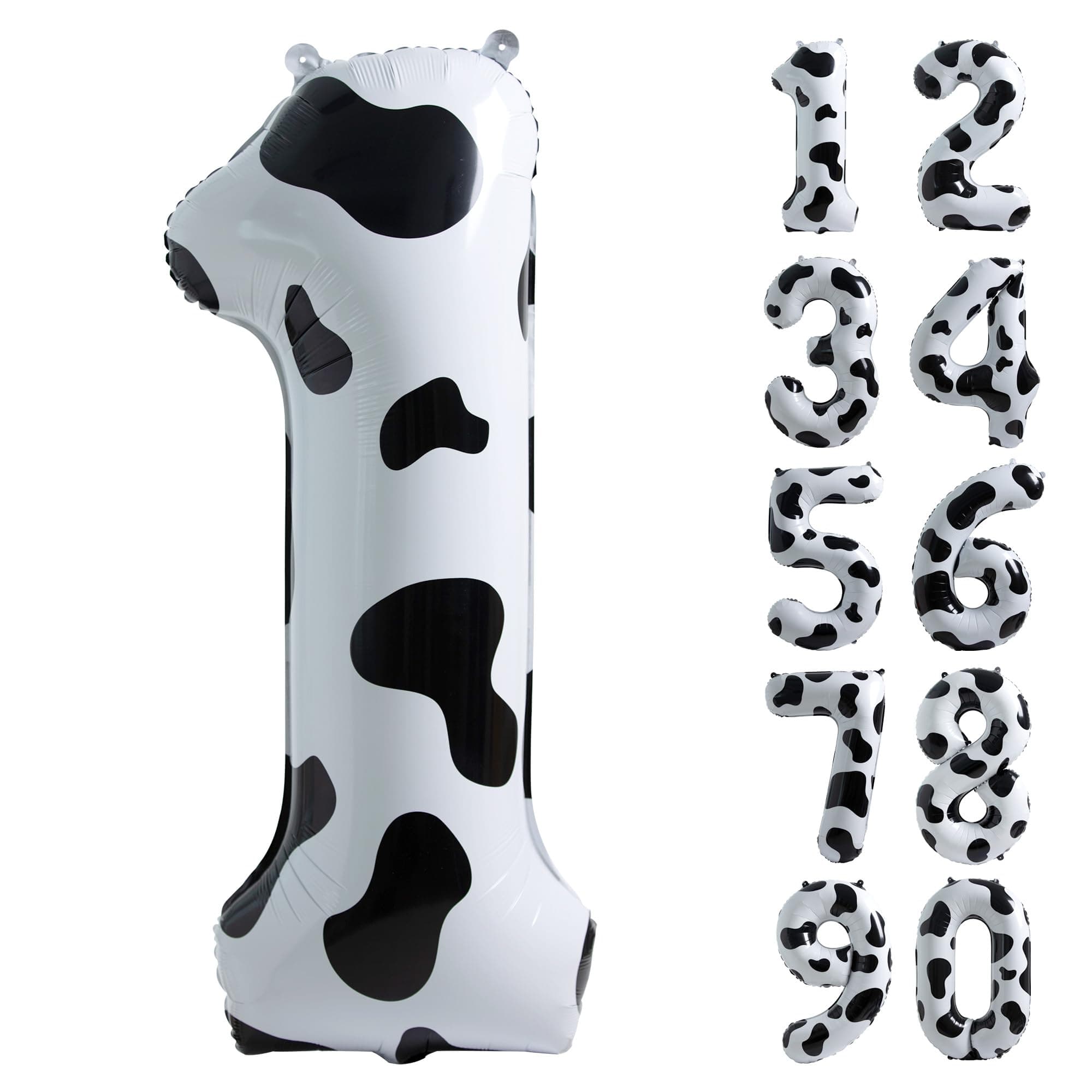 Cow Print Balloon Birthday Decorations Supplies,40 inch Number 1 Balloon | Co...
