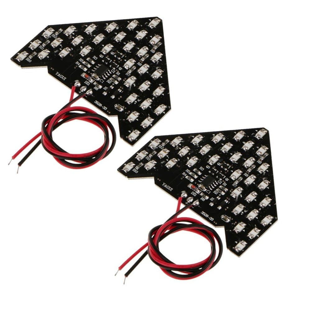 2PCS/Lot!! 33 SMD Sequential Led Lights Arrows Lamp Indicator Safe led Panels Car Side Mirror Turn Signal 33 LED (Yellow)