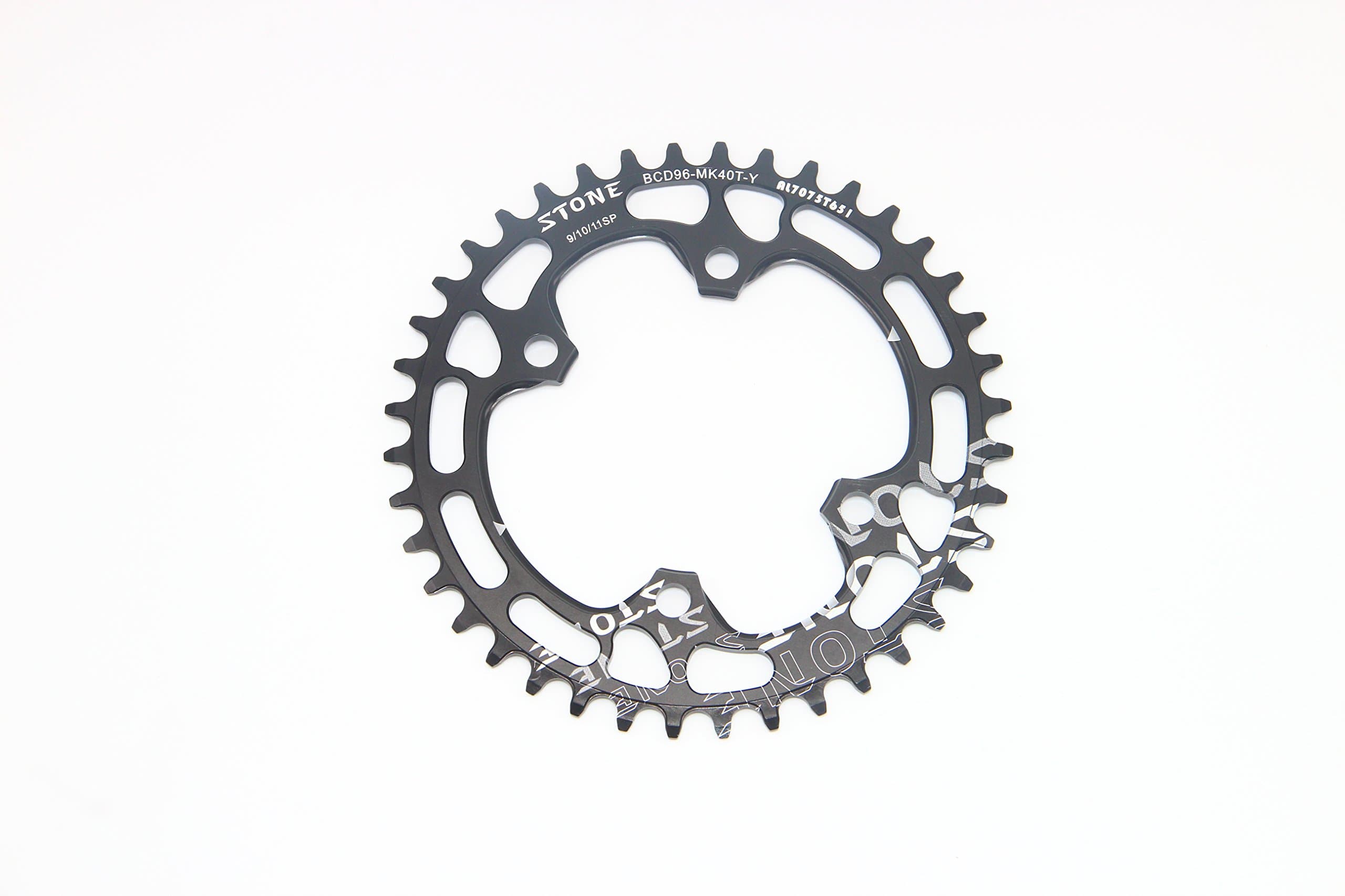 Bicycle Chainring Circle BCD96 Narrow wide 40T Black for Shimano XT M8000