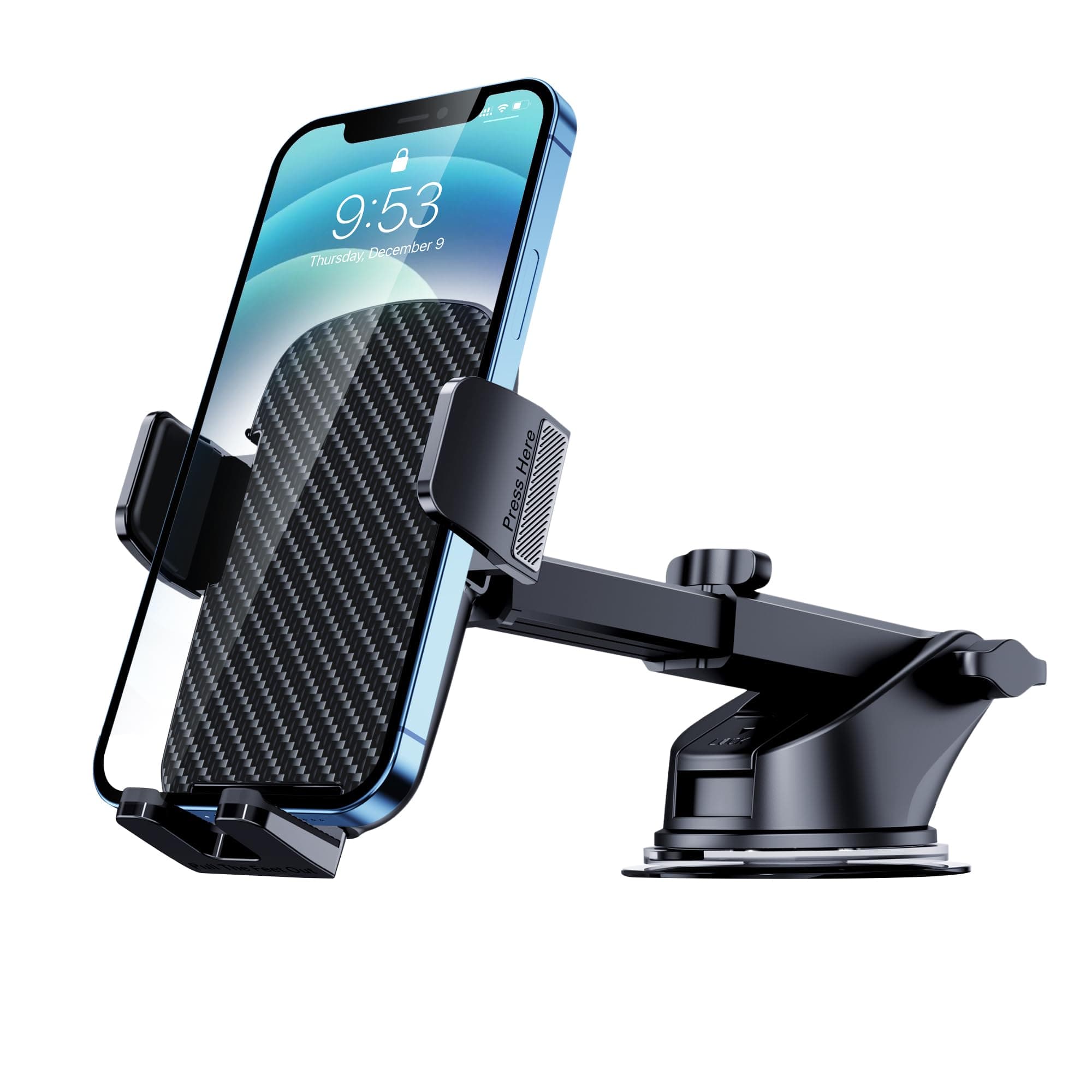 TICILFO Car Phone Holder [Military-Grade Suction] Phone Stand for Car [Super Stable] Automobile Car Mount for iPhone Universal Accessories Air Vent Dashboard Windshield Mount Fit All iPhone Smartphone