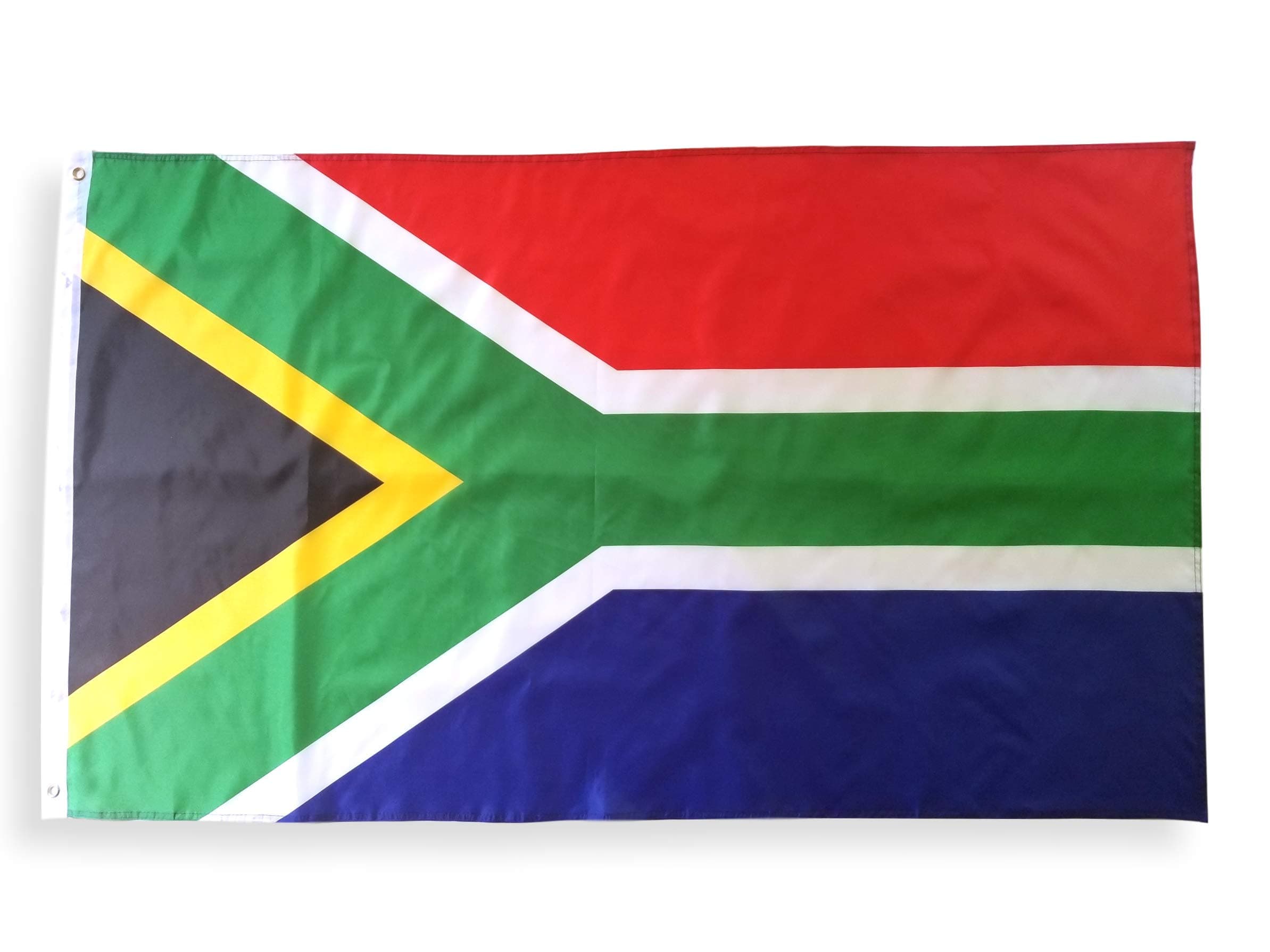 3x5 South Africa Flag with Double Stitched Edges, 100% Polyester Fabric, and Two Brass Grommets, 3x5 South African Flag of South Africa, Republic of South Africa Flag 3x5 Foot