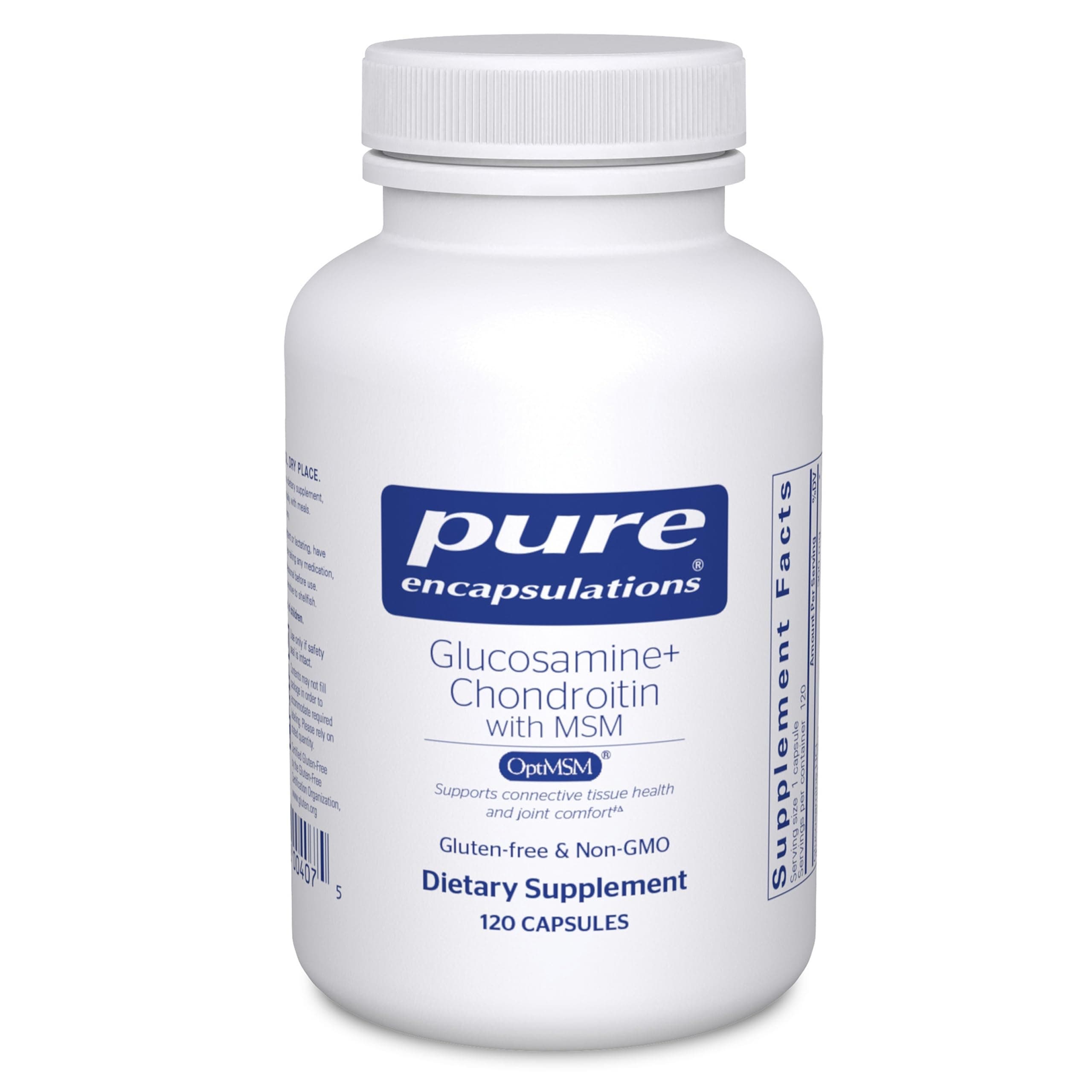 Pure Encapsulations Glucosamine Chondroitin with MSM - Supports Joint Health & Normal Cartilage Formation* - Maintains Enzyme Activity - Gluten-Free & Non-GMO - 120 Capsules