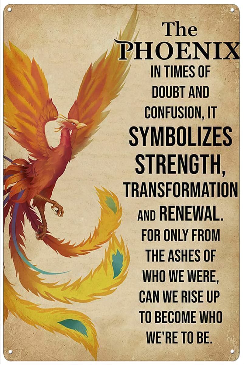 Metal Tin Sign Vintage Doubt Times Phoenix Aluminum Sign Wall Decor Shed Garage Man Cave Kitchen 12 X 8 Inch