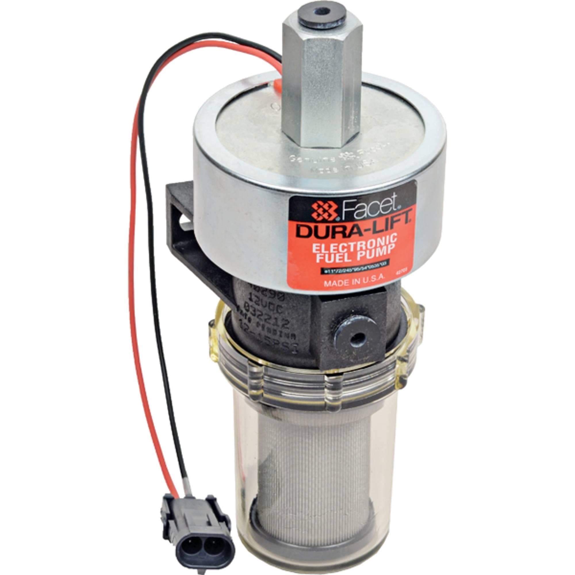 Facet 40290, Facet Dura-Lift 12v Fuel Pump, 1/8 NPT, 12-15 psi, 60" Lift