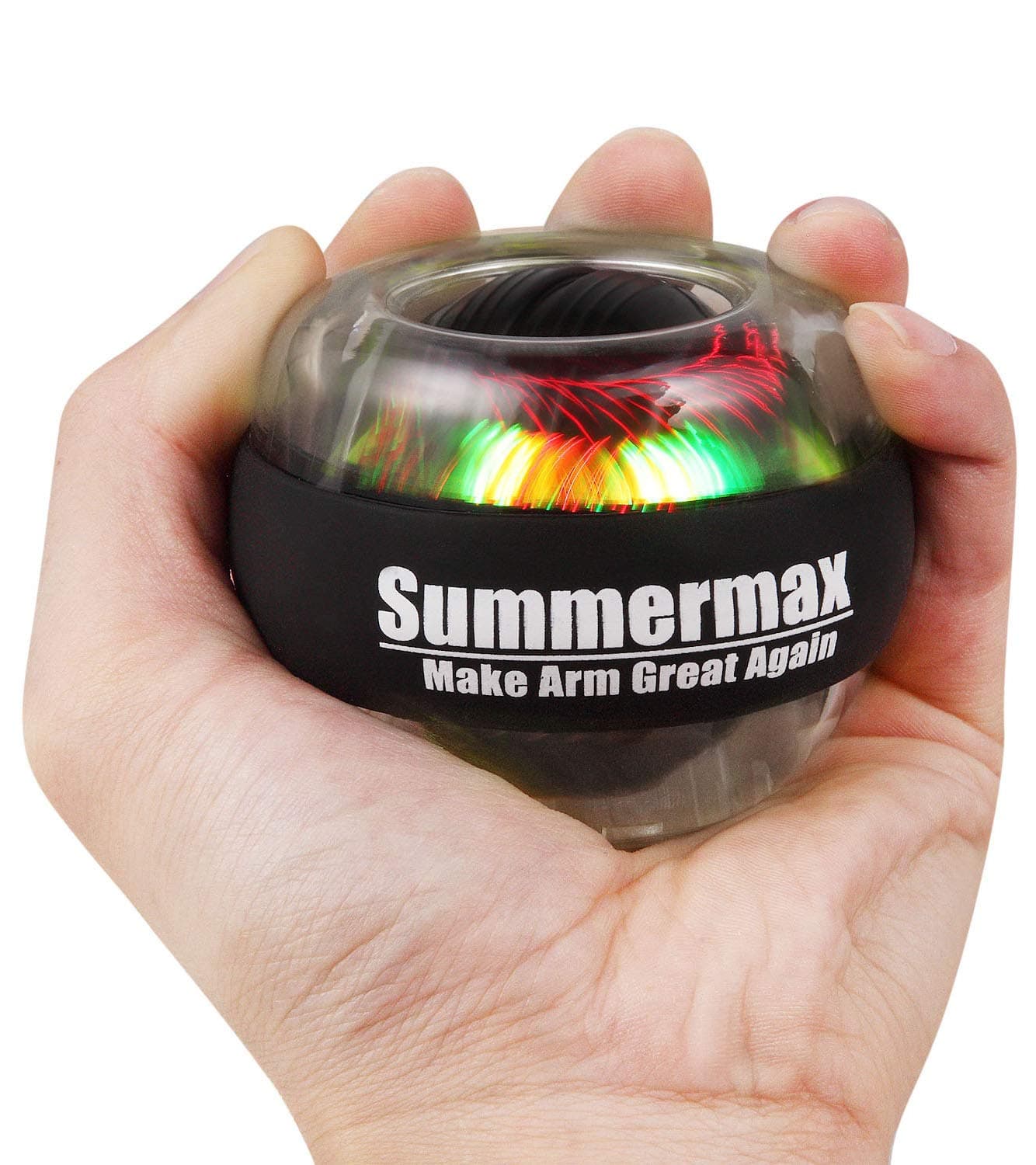 Auto-Star Wrist Power Gyroscopic Ball,Wrist Strengthener and Forearm Exerciser for Stronger Arm Fingers Wrist Bones and Muscle (Black)