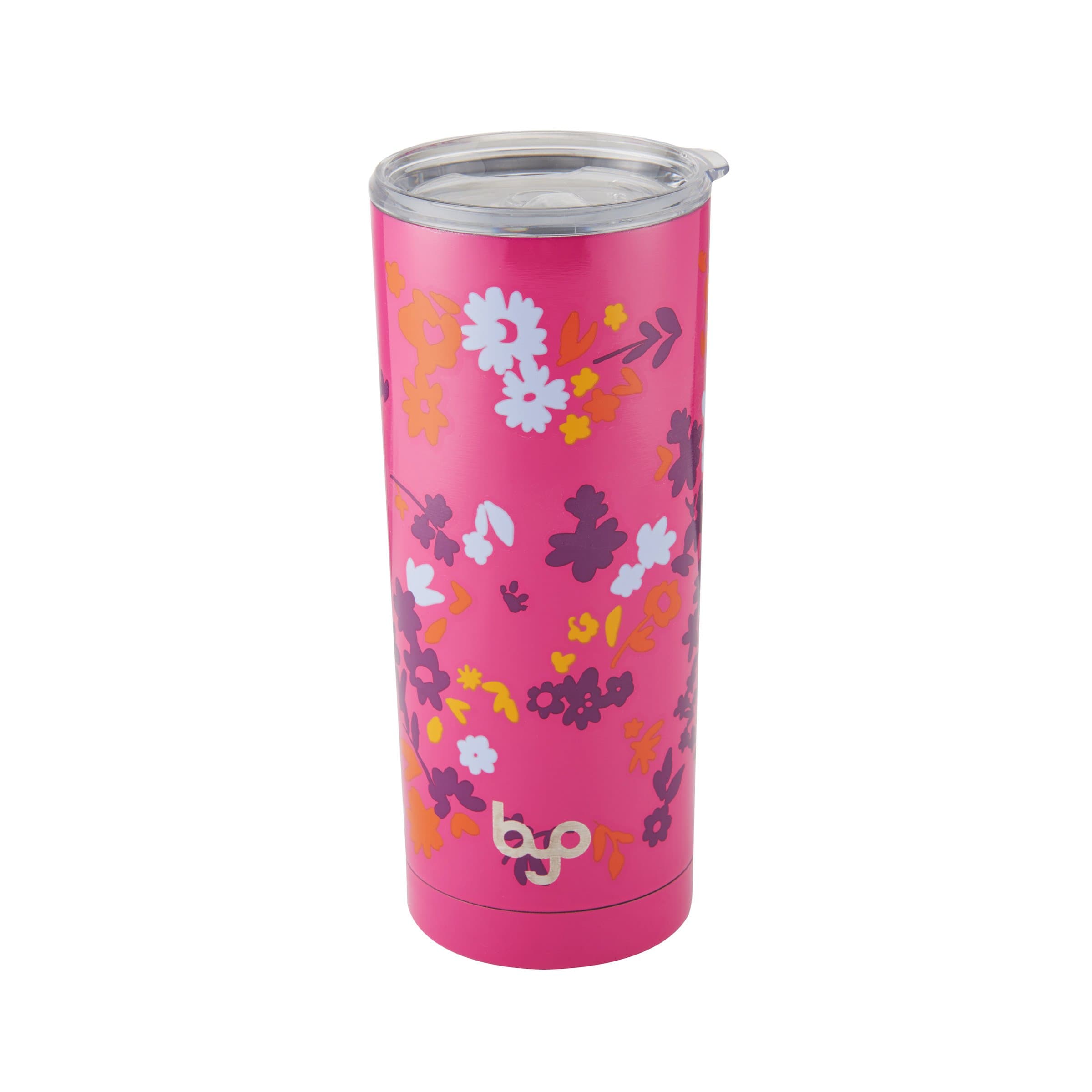 BYO 20 OUNCE DOUBLE WALLED STAINLESS STEEL TUMBLER, DITSY FLORAL