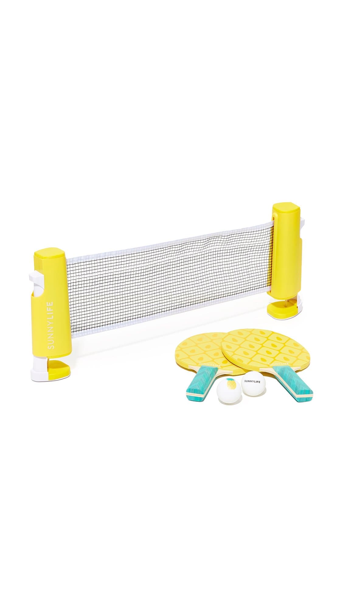 SunnyLife Table Top Tennis Game Ping Pong Set for Kids and Adults - Pineapple Set