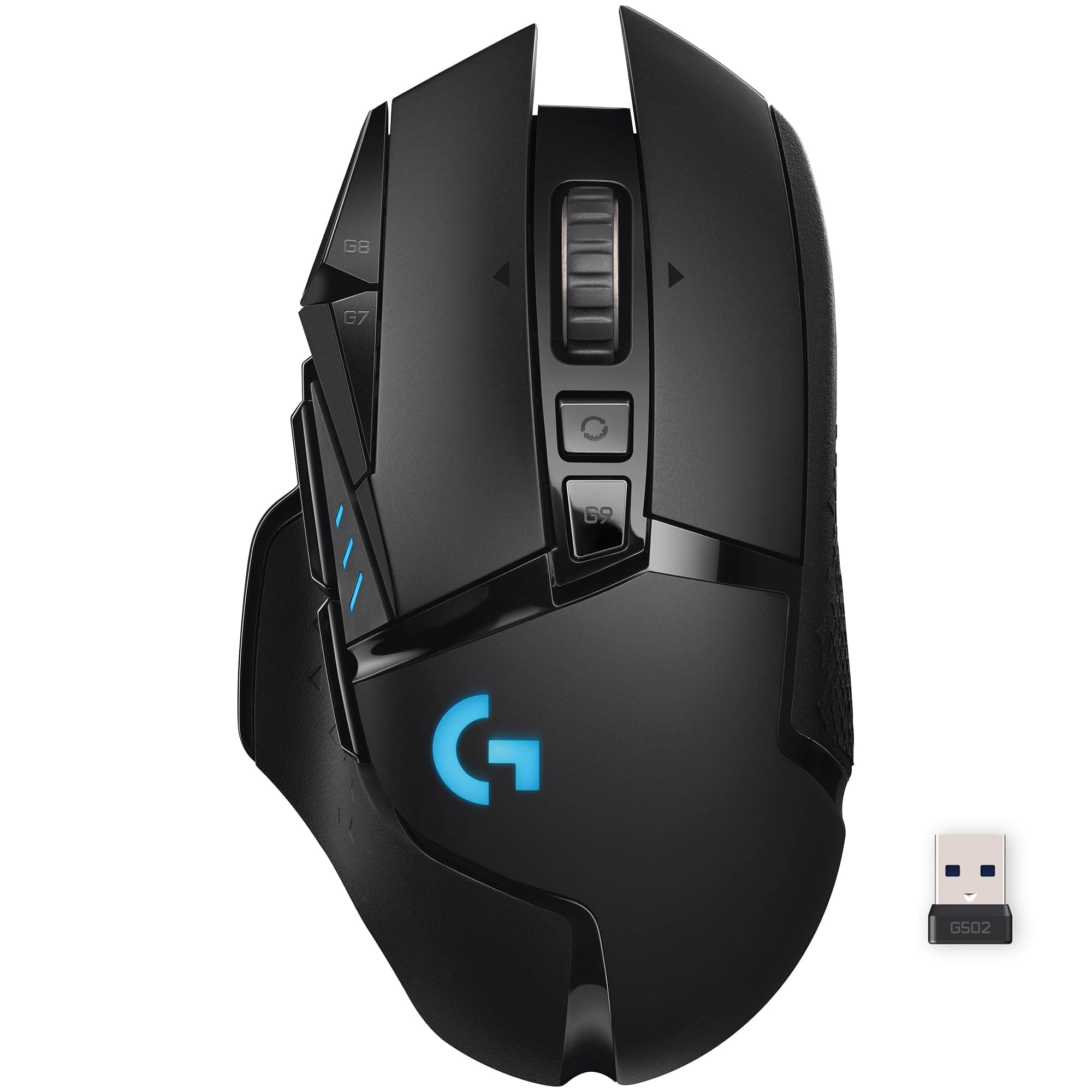 Logitech G502 Lightspeed Wireless Gaming Mouse with Hero 16K Sensor, PowerPlay Compatible, Tunable Weights and Lightsync RGB