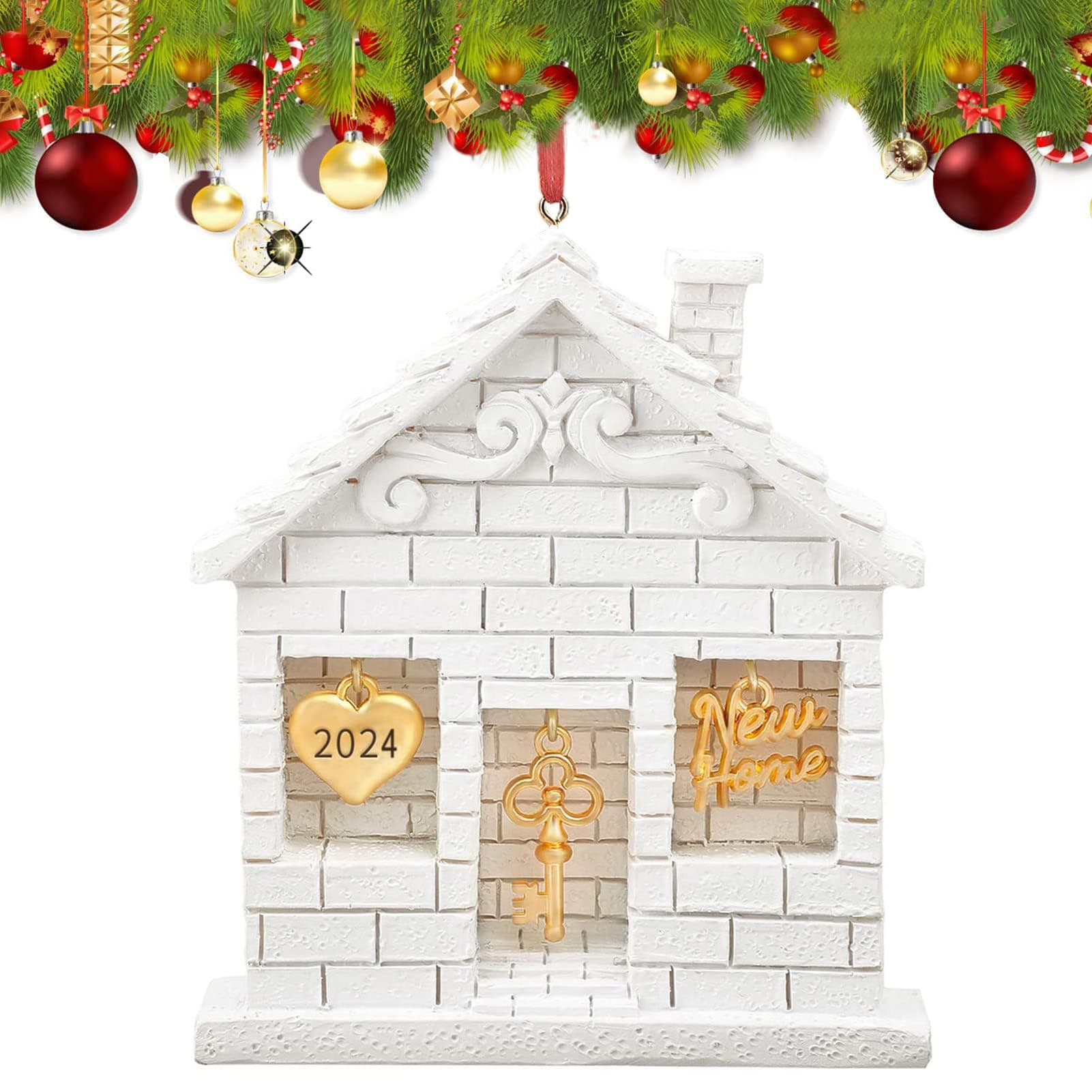 2024 Christmas Ornament for Home Decor - House Warming Presents for New Home Funny, Housewarming Gifts for New House, New Homeowner Gift Ideas