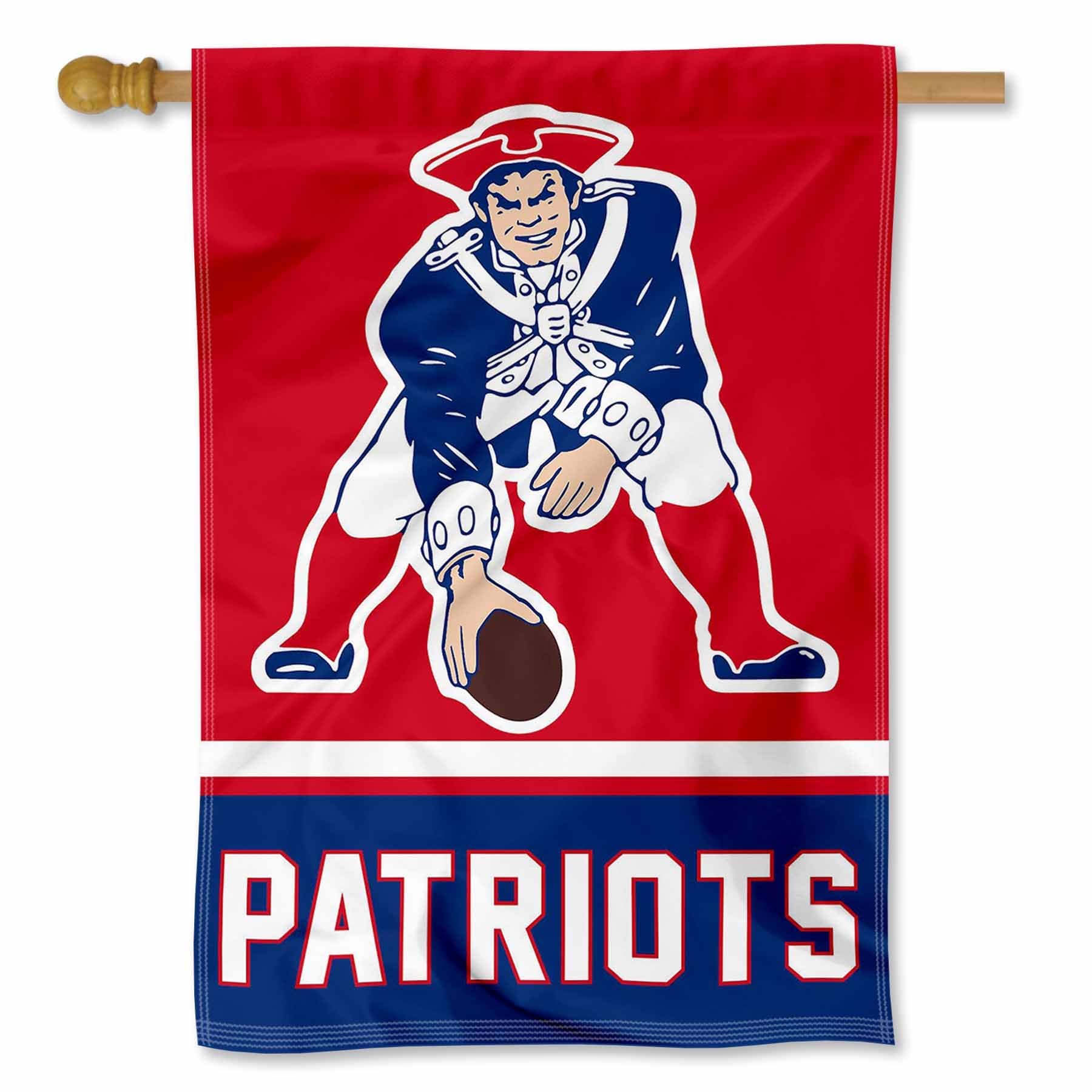 New England Patriots Pat Patriot Two Sided House Flag