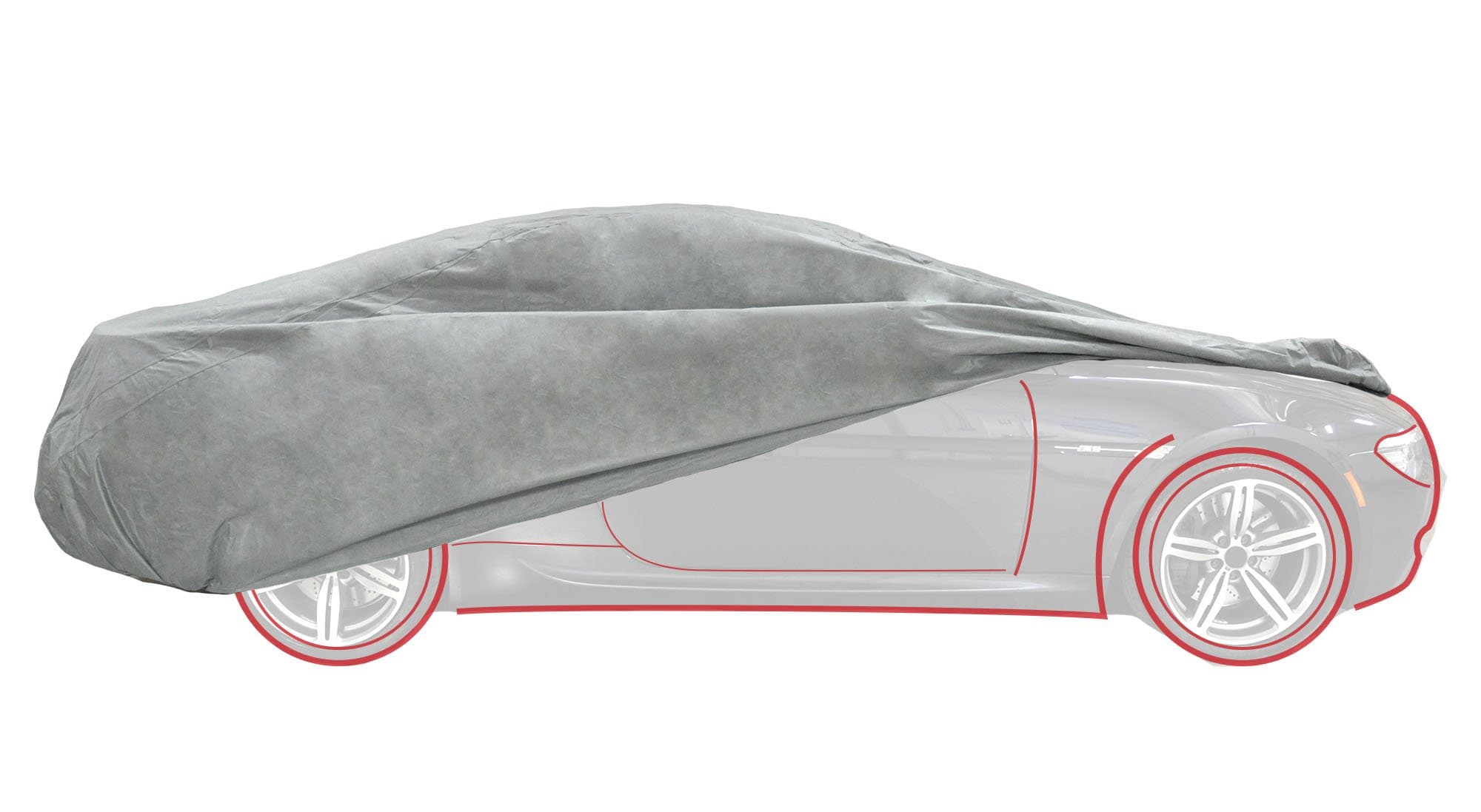 Detailer's Preference Strong Shell Car Cover Indoor Outdoor Durable Protection - Size Extra Large