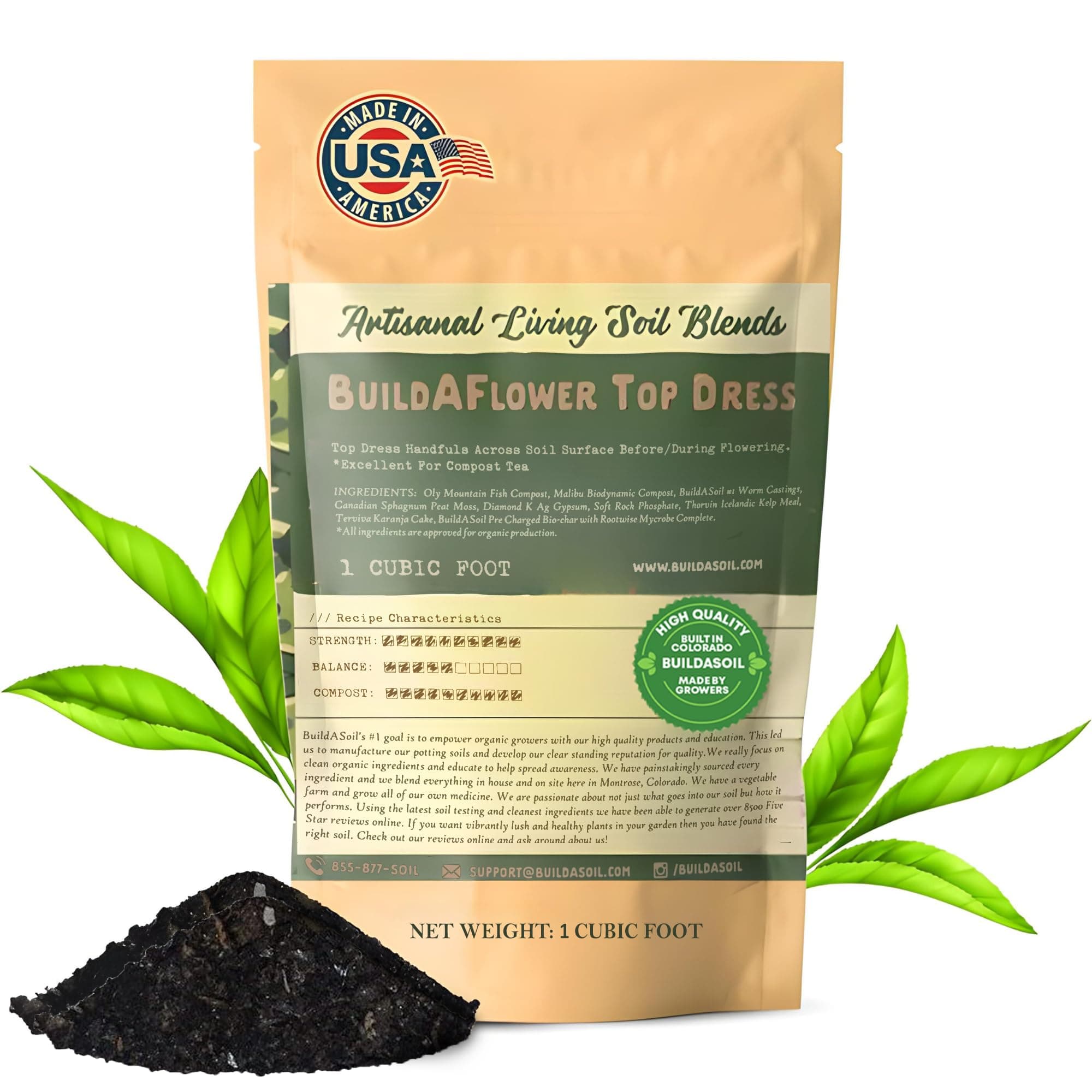 BuildASoil Build-A-Flower Top Dress Kit – 1 Cubic Foot