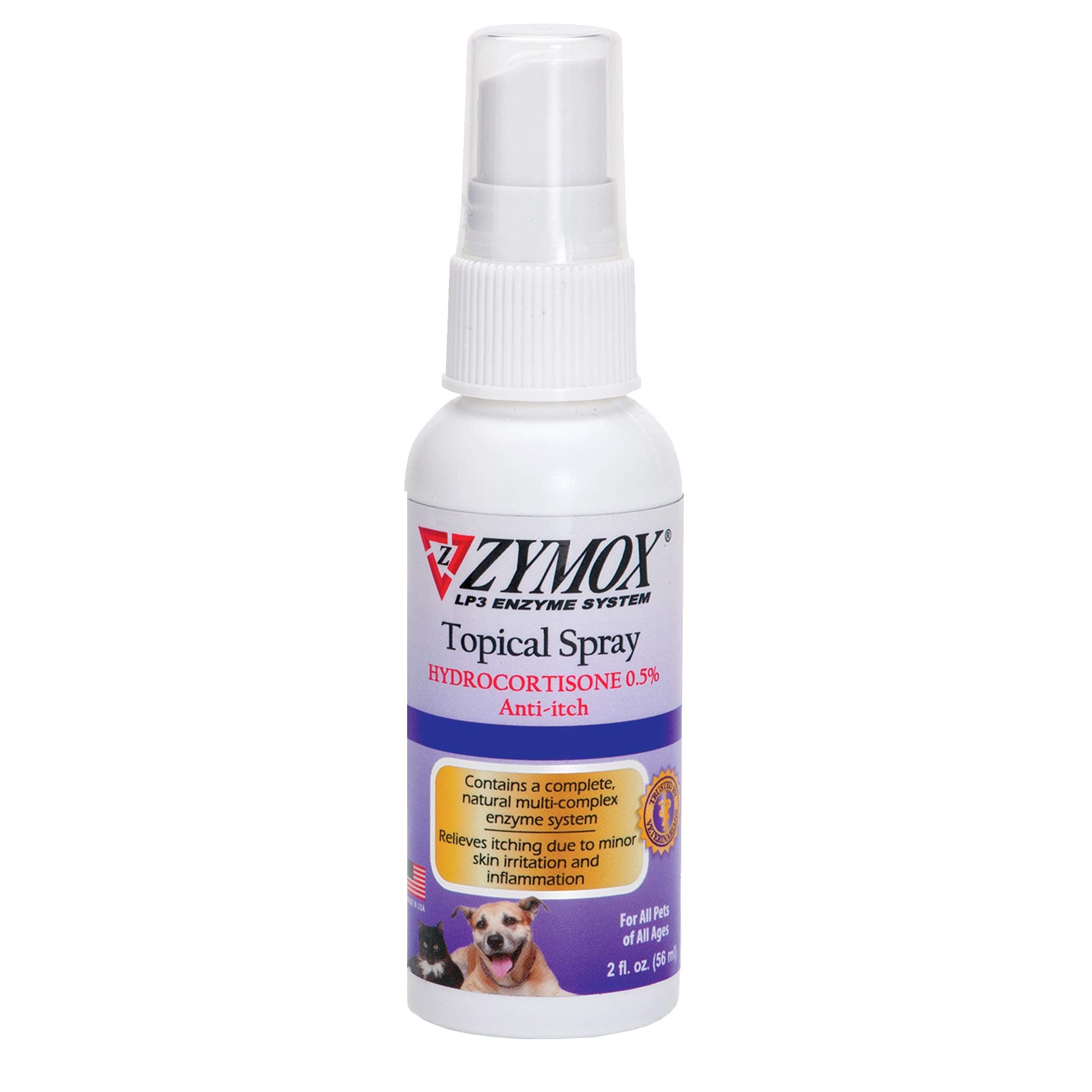 PET KING BRANDS Zymox (OTC) Spray w/Hydrocortisone 0.5% , 2 Fl. Oz (Pack of 1)