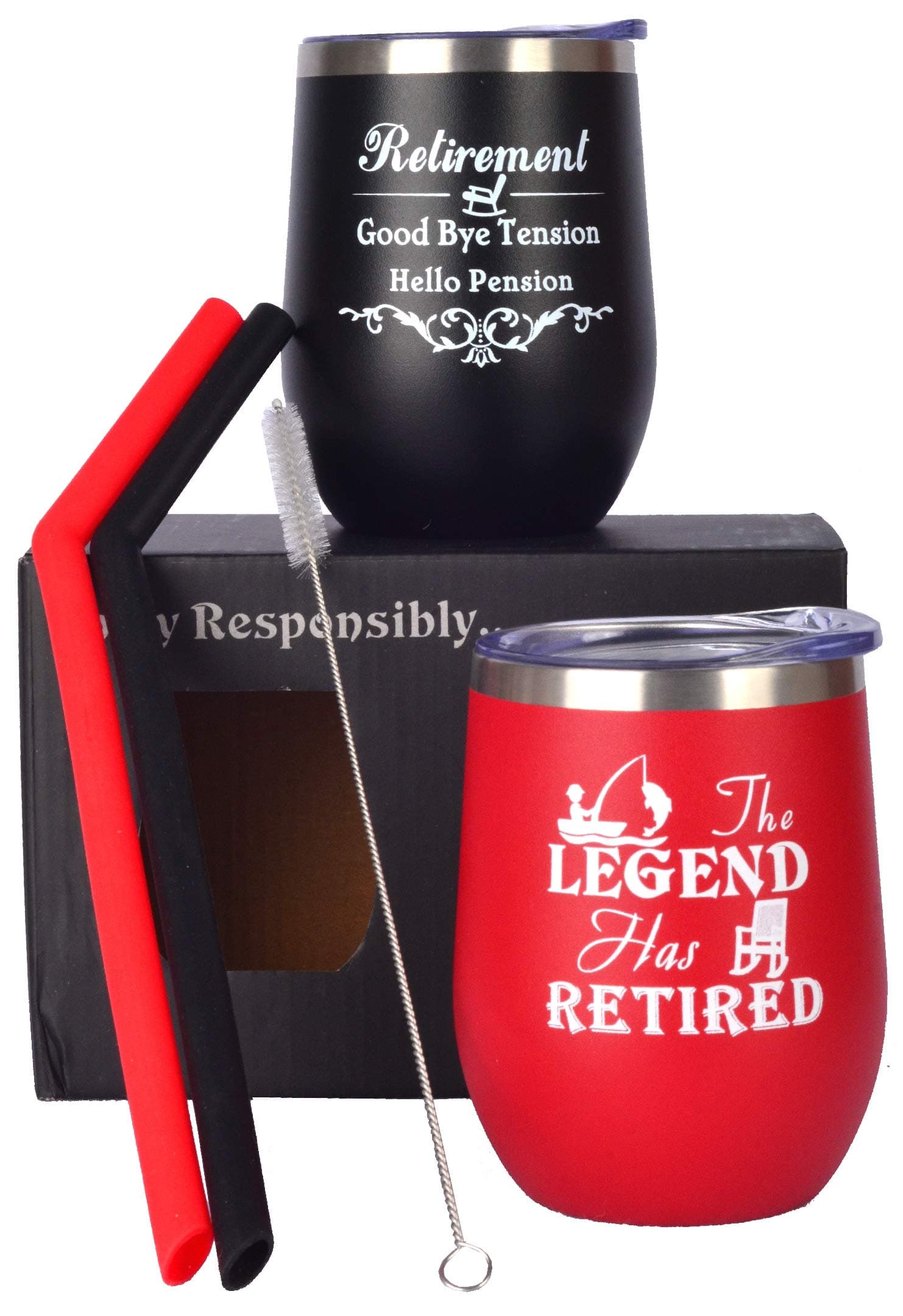 Retirement Tumbler Gifts for Women Men, Happy Retirement Tumblers, Happy Retirement Glass, Retirement Insulated Tumbler, The Legend Has Retired Tumbler Gift