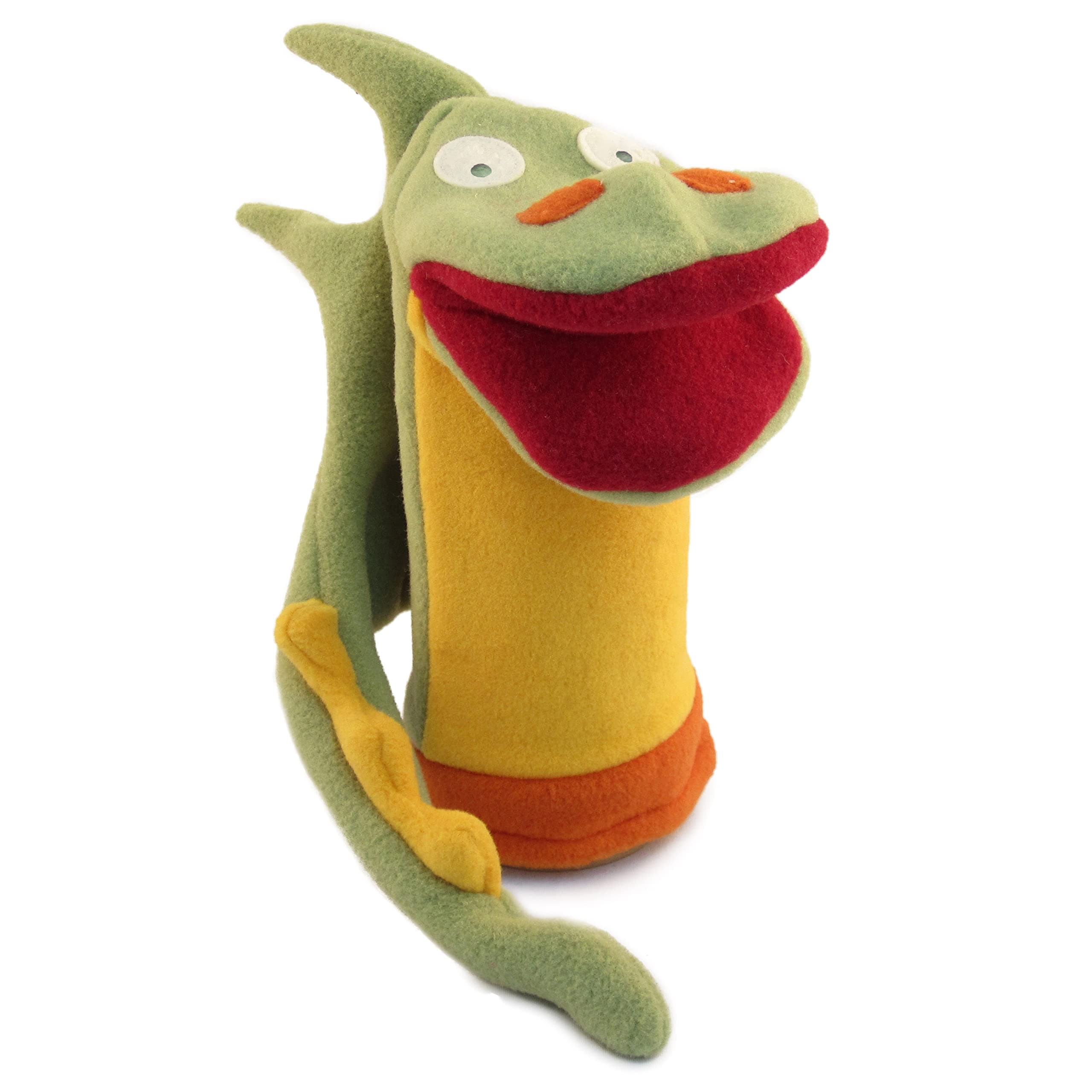 Cate & Levi - Fleece Hand Puppet - Handmade in Canada - Great for Storytelling (Dragon)
