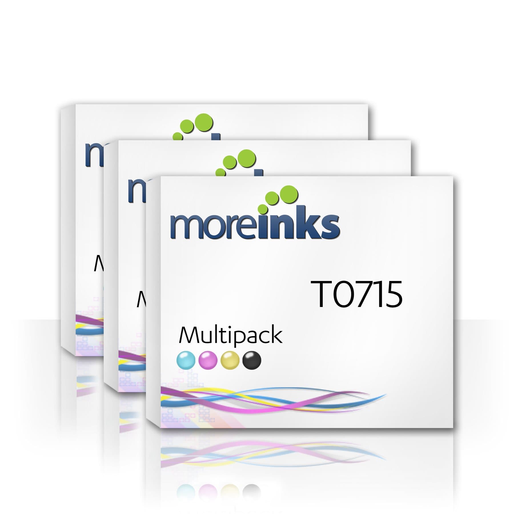 12 Moreinks Compatible Printer Ink Cartridges to replace Epson T0715 - Cyan, Magenta, Yellow, Black for use with Epson Stylus SX218 SX215 SX515W SX415 SX200 SX400 SX205 SX510W SX405 SX115 SX100 SX105 SX210 SX410 SX600FW SX110 S20 SX610FW S21 Wifi DX8400 DX7400 DX7450 DX6050 DX8450 DX5050 DX5000 DX4050 DX4400 D92 DX6000 DX4450 DX9400F D78 D120 DX4000 DX8000 Network DX7000F DX6050EN & Range BX300f BX310FN BX610FW B40W BX600FW Office BX510 Printers