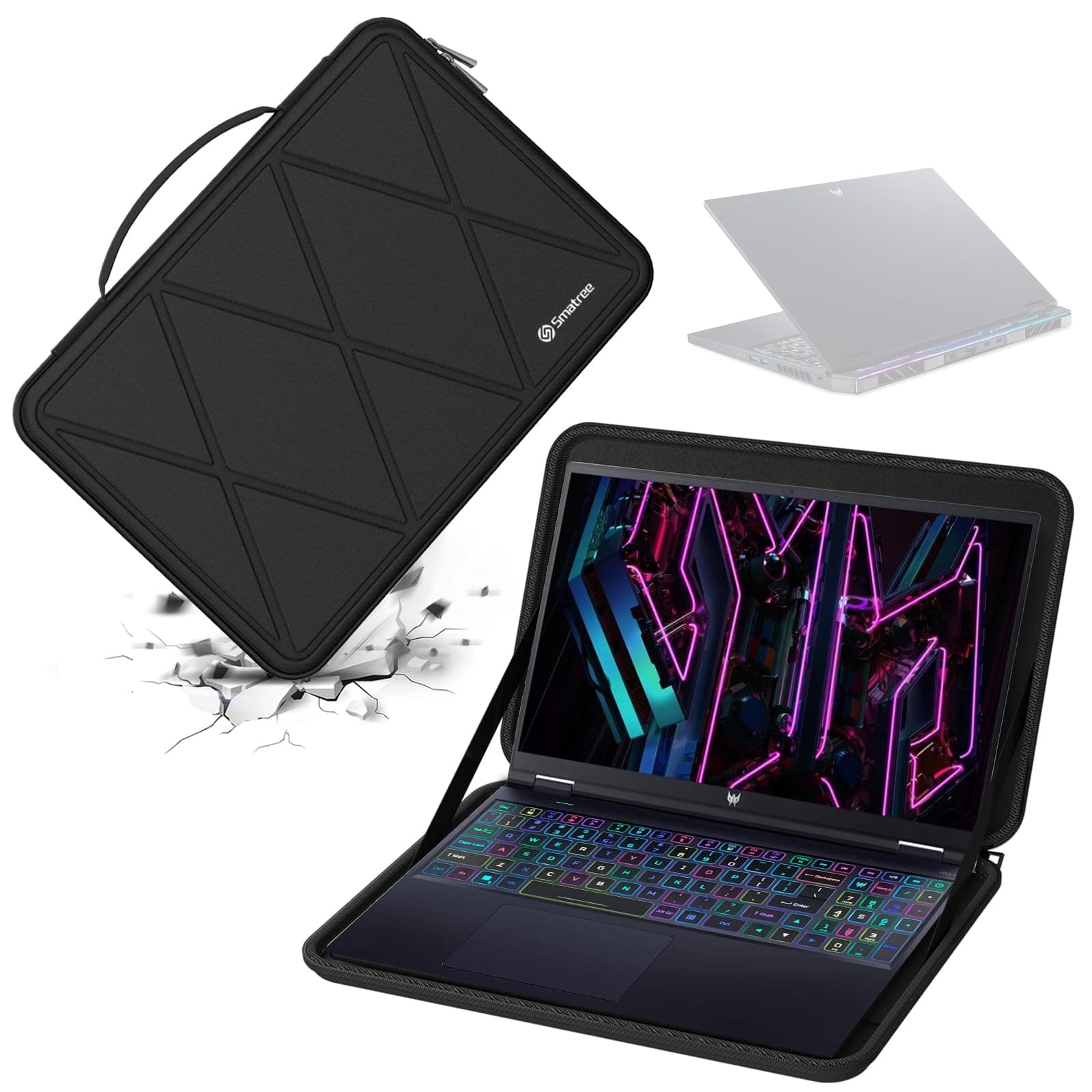 Smatree Hard EVA Protective Sleeve Case Compatible for 16 inch Acer Nitro 16 Gaming Laptop, for 16 inch Acer Predator Helios 16 Gaming Laptop Waterproof and Anti-Shock Bag (X8310)