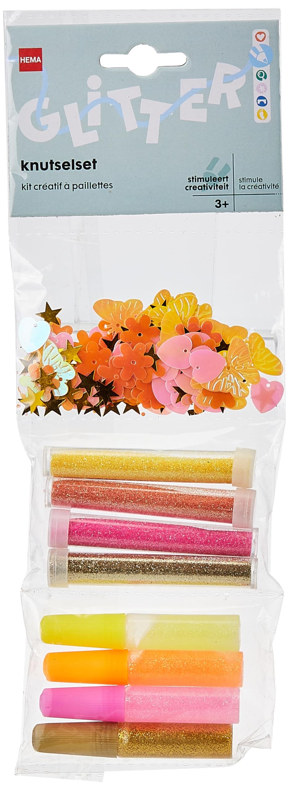 Hema Creative Glitter Set for Kids, Multicolor
