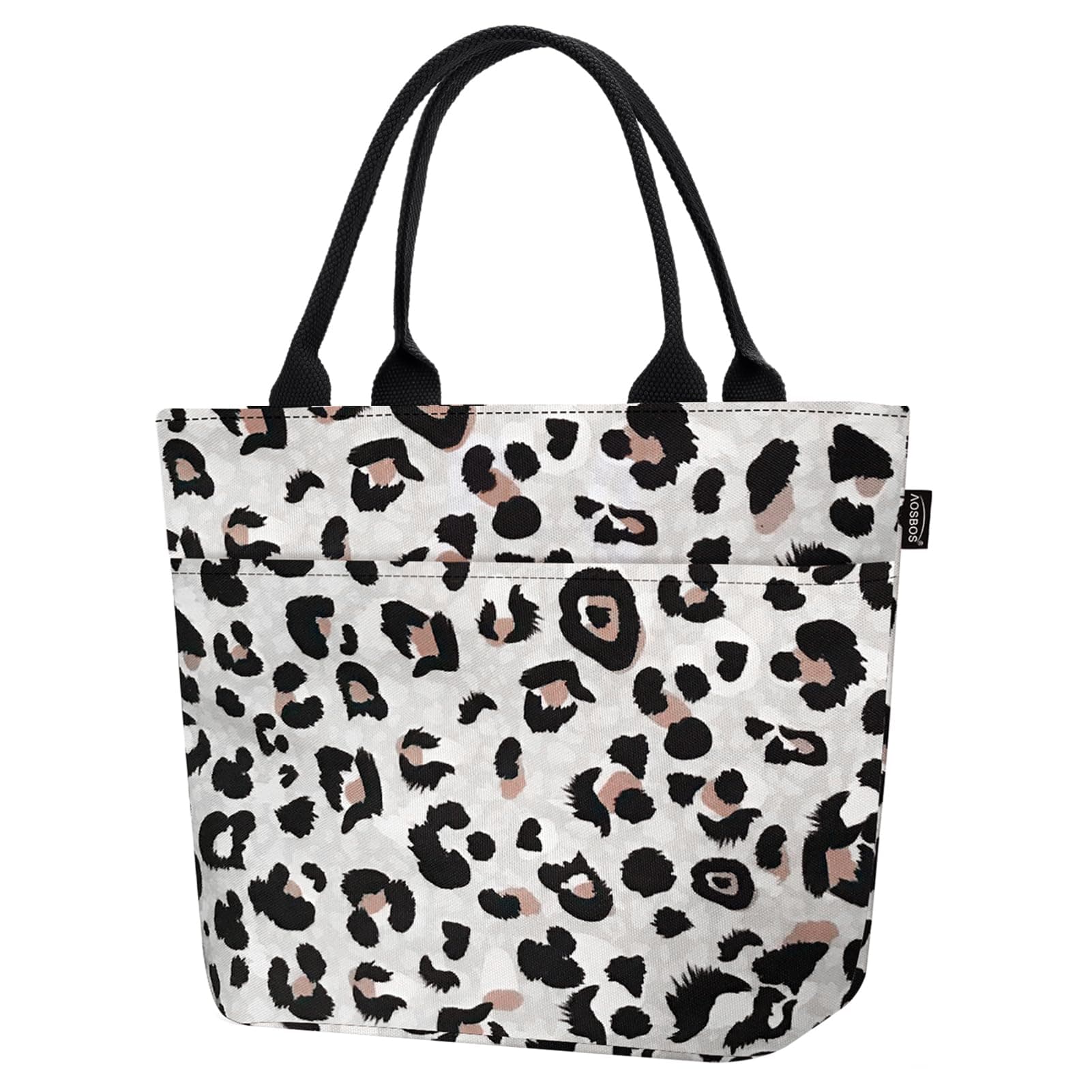 Lunch Tote Bag, Insulated Lunch Box for Women, Leakproof Lunch Cooler Purse for Work, Leopard Print
