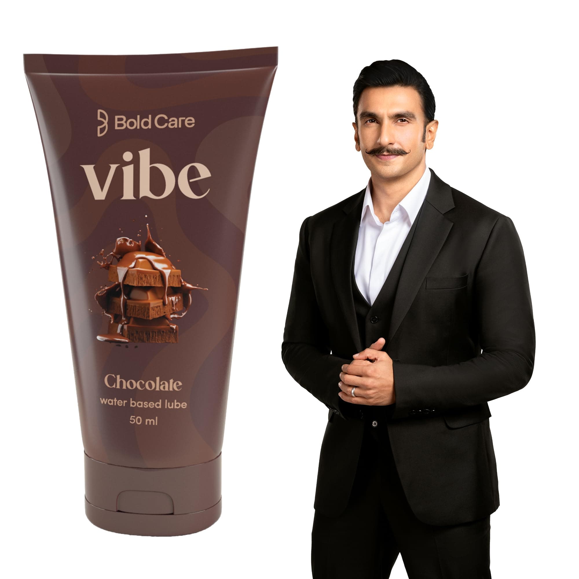 Vibe Chocolate - Personal Lubricant for Men and Women - Premium Chocolate Flavour - Water Based Lube - Skin Friendly, Silicone and Paraben Free - No Side Effects - 50 ml