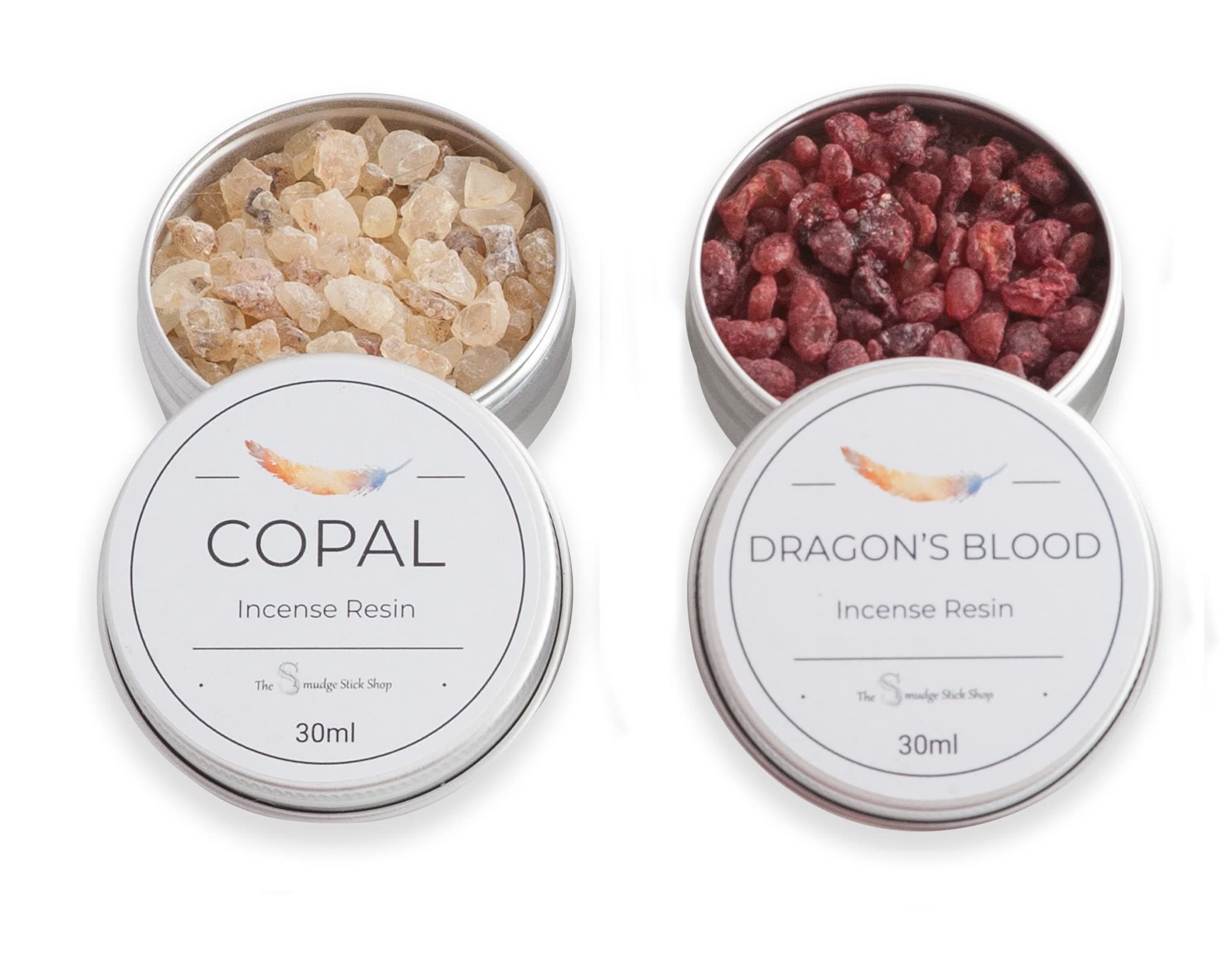 Fresh Incense Tin Kit Collection of 2 in 30ml Tins (Dragon's Blood and Copal)