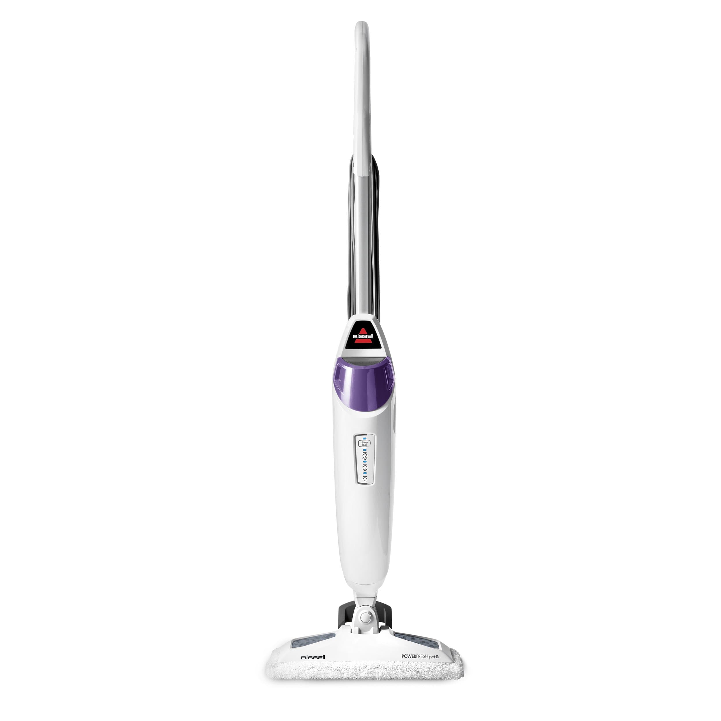 PowerFresh Pet Steam Mop 19404 Hard Floor Steamer with Odor‑Eliminating Scent Discs, Easy Scrubber for Tough Messes, 2 Steam Levels, Sanitizes