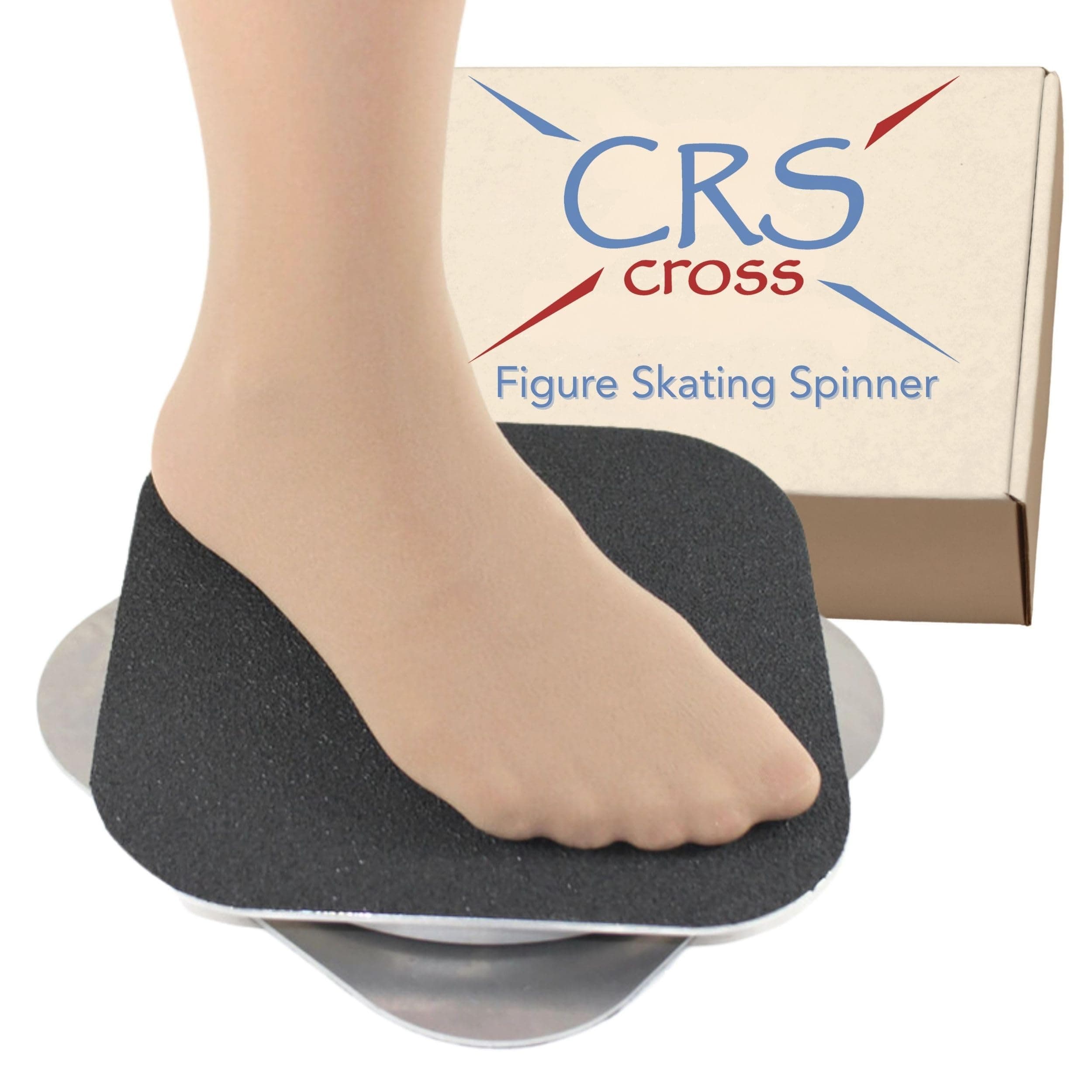 CRS Cross Figure Skating Spinner - Training Aid for Ice Skaters, Gymnastics, Dance and Ballet Pirouette. Metal Eight (8) Inch Spin Trainer.