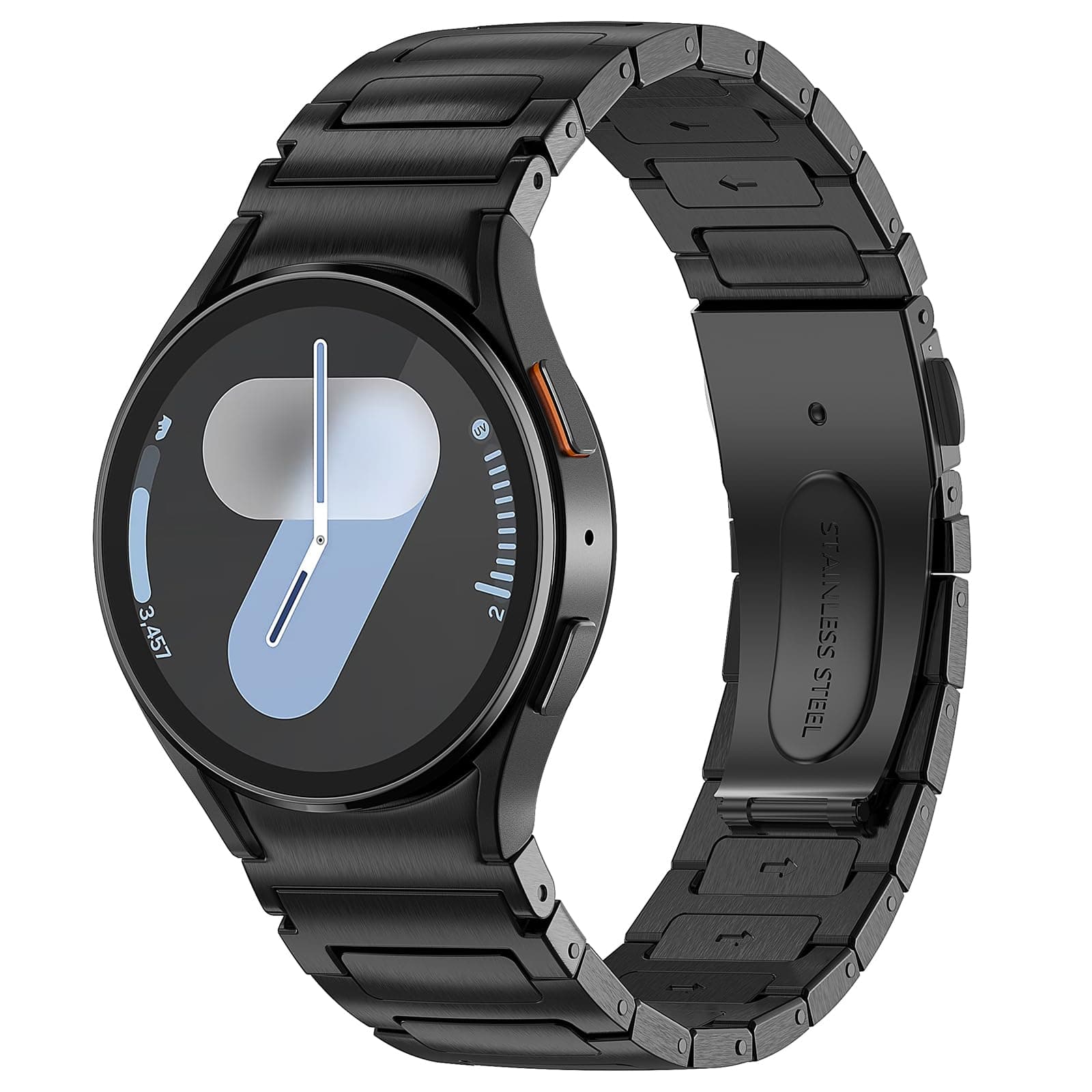 No Gap Metal Bands for Samsung Galaxy Watch Bands 7/6/5/4/FE 44mm 40mm,Galaxy Watch 6 Classic Band 47mm 43mm,Watch 5 Pro 45mm,Watch 4 Classic 46mm 42mm,20mm Stainless Steel Strap for Men Women