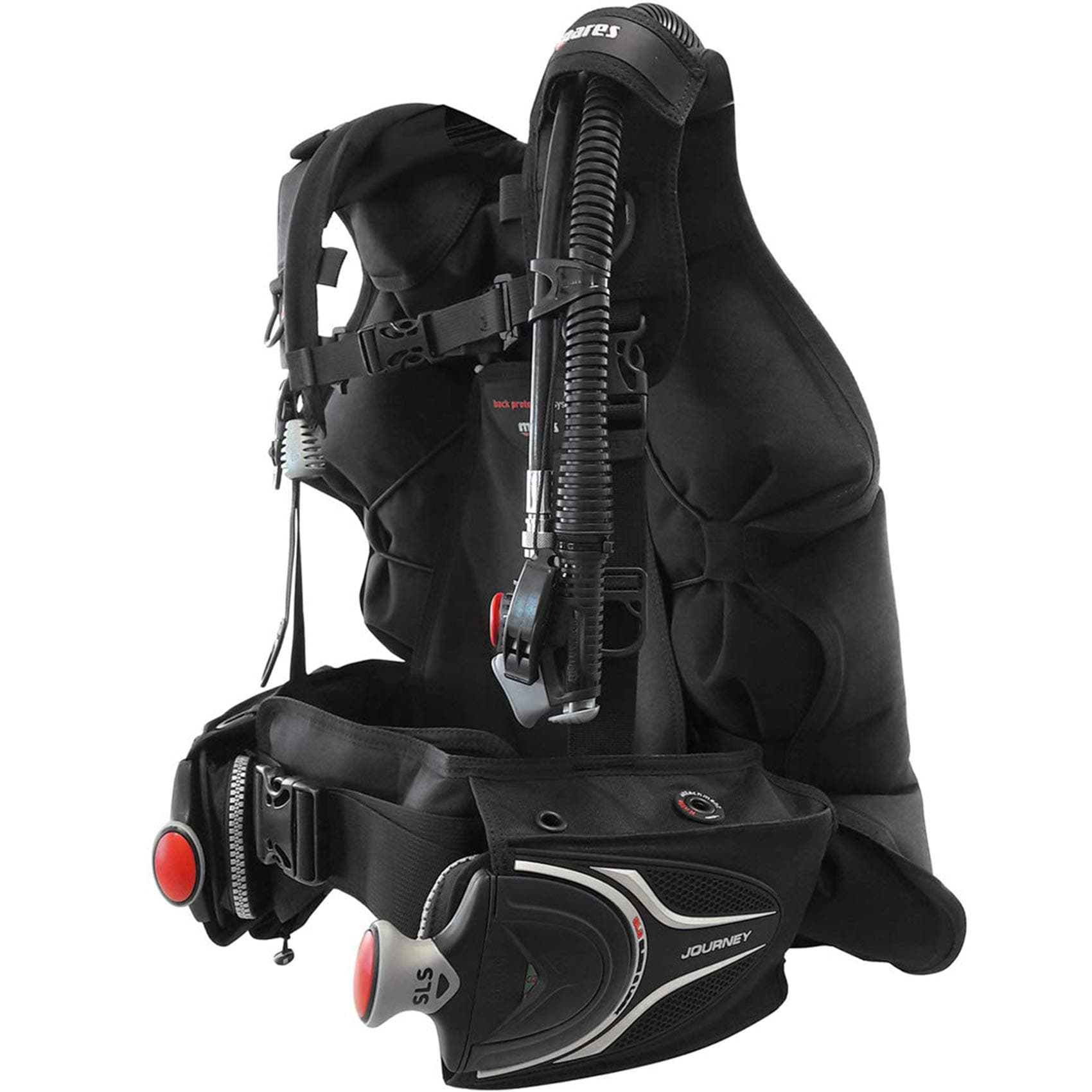 Mares Journey 3.0 Back-Inflation Scuba BCD with Integrated Weight Pockets - Scuba Gear - Scuba Diving BCD BCD Diving - Travel BCD - Dive System BCD - Back Inflation BCD Scuba - Small