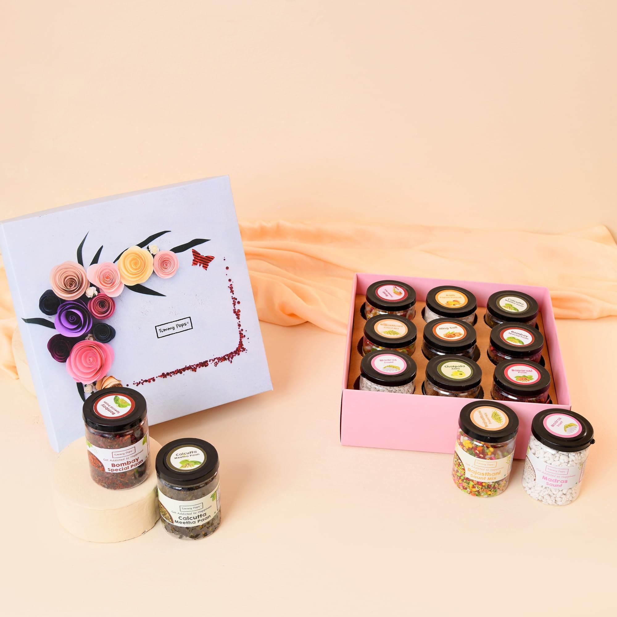 Fiesta Gift Box | Assorted Mouth freshener & Digestive Mix with Aam Papad & Masala Amla | Indian Snacks & Mukhwas Pack