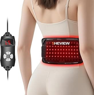 Infrared Red Light Therapy for Body, Red Light Therapy Pad with 660nm Redlight & 850nm Infrared Light Therapy Belt for Lower Back Neck Knee Feet