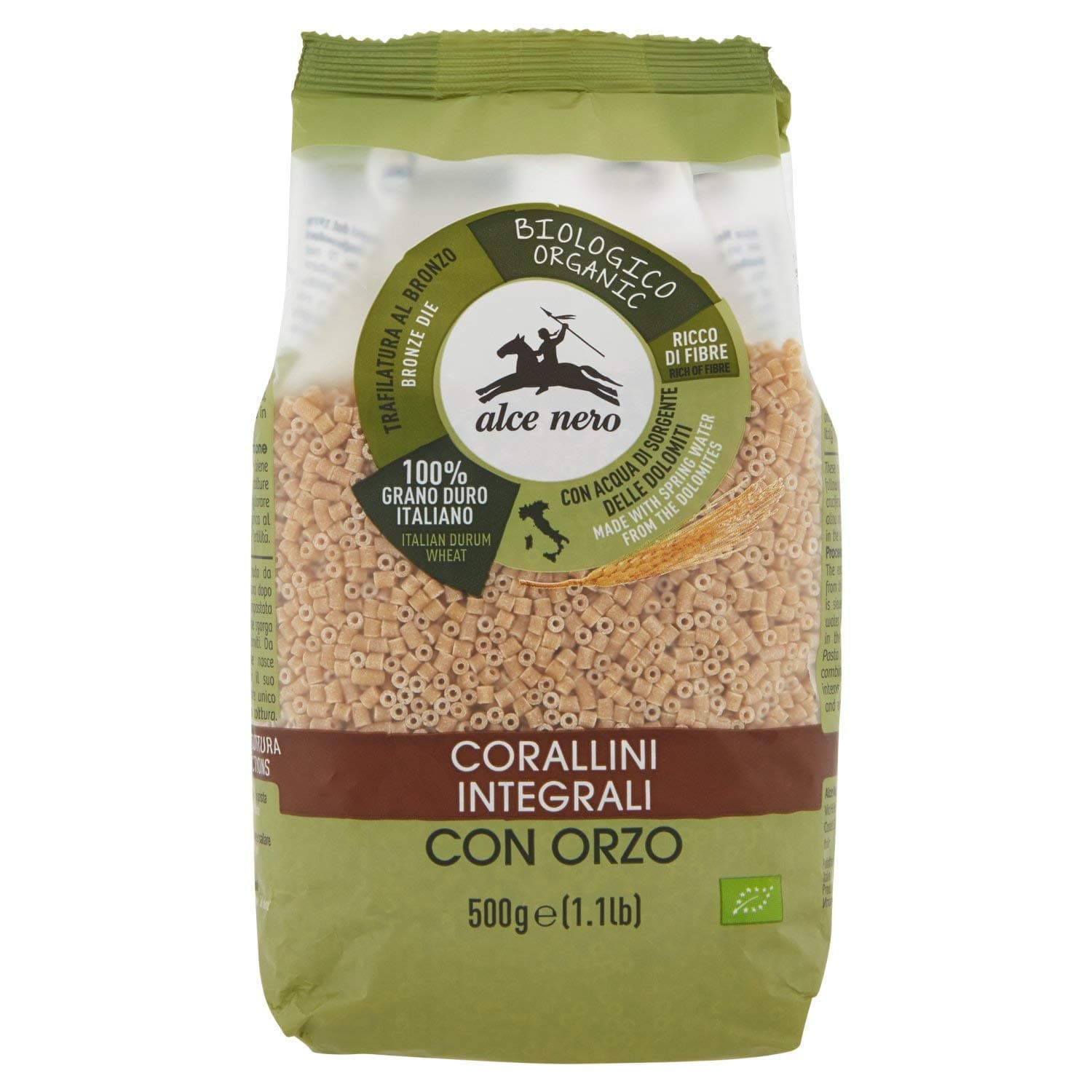 Alce Nero Organic Durum Wheat Corallini with Barley | Corallini D'orzo Bio 500 g