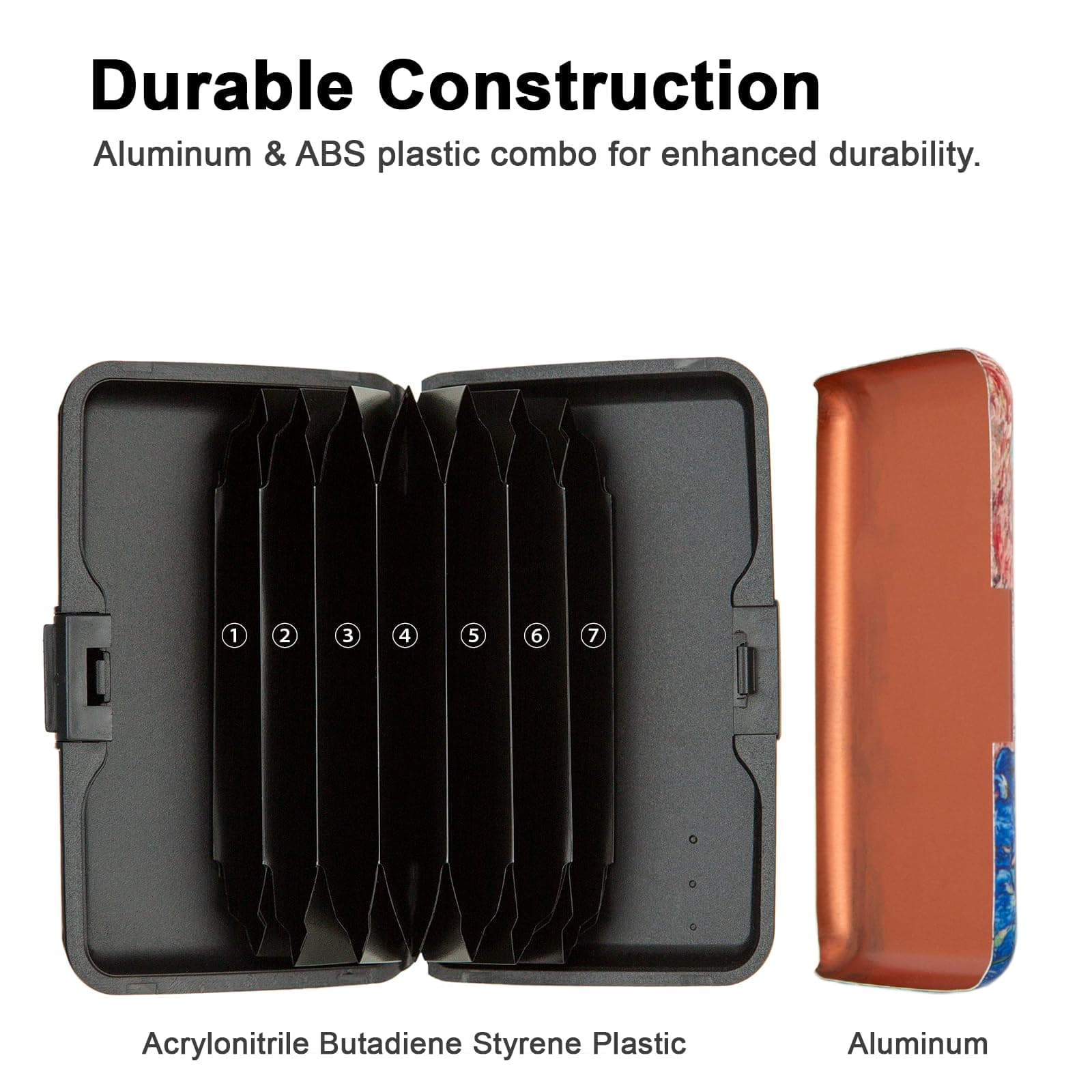 Credit Card Holder Small RFID Blocking Wallet Business Metal Slim Mini Aluminum Hard Case for Women Men, Lrises, S