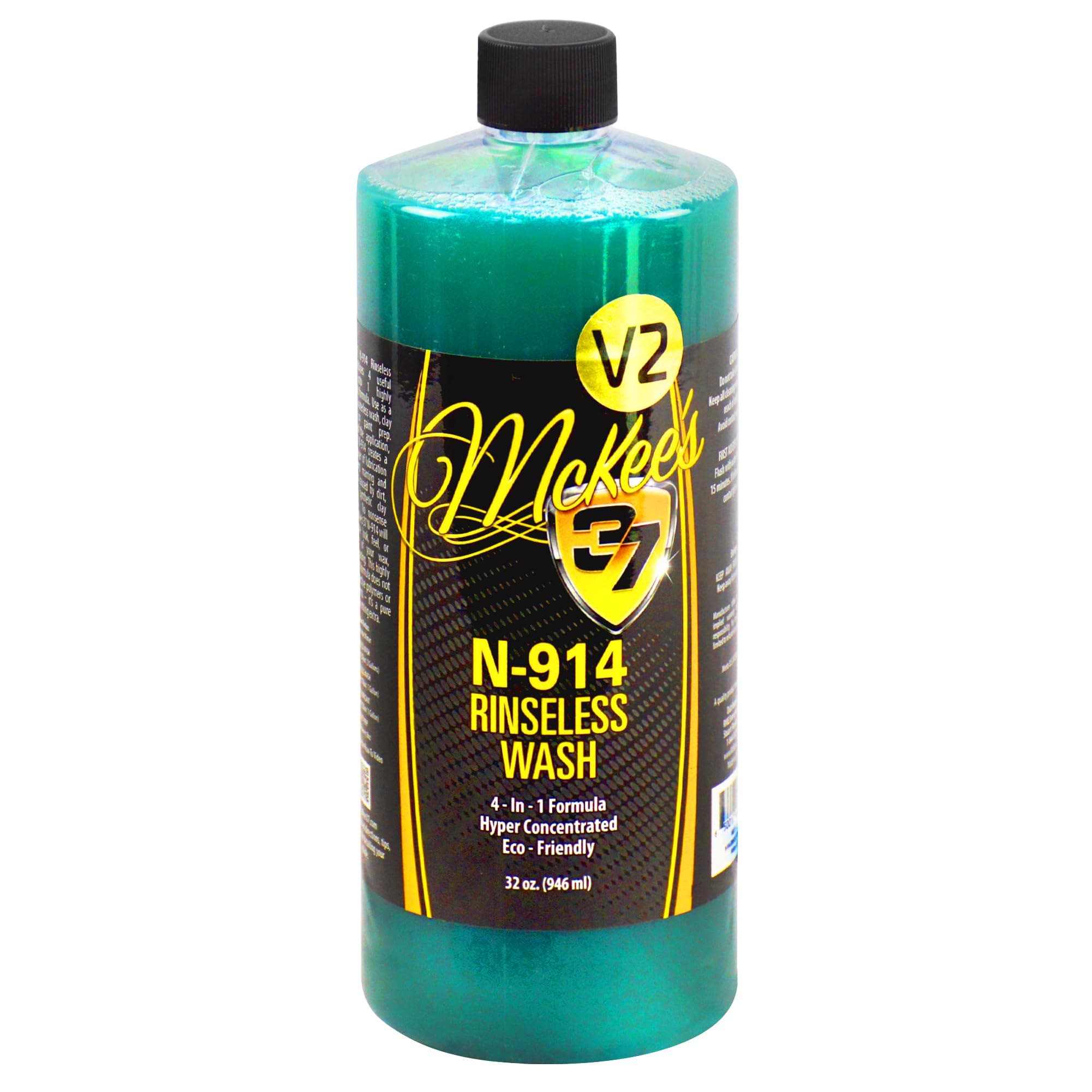 McKee's 37 N-914 Rinseless Wash (Rinseless/Waterless/Clay Lube/Detail Spray), 32 oz.