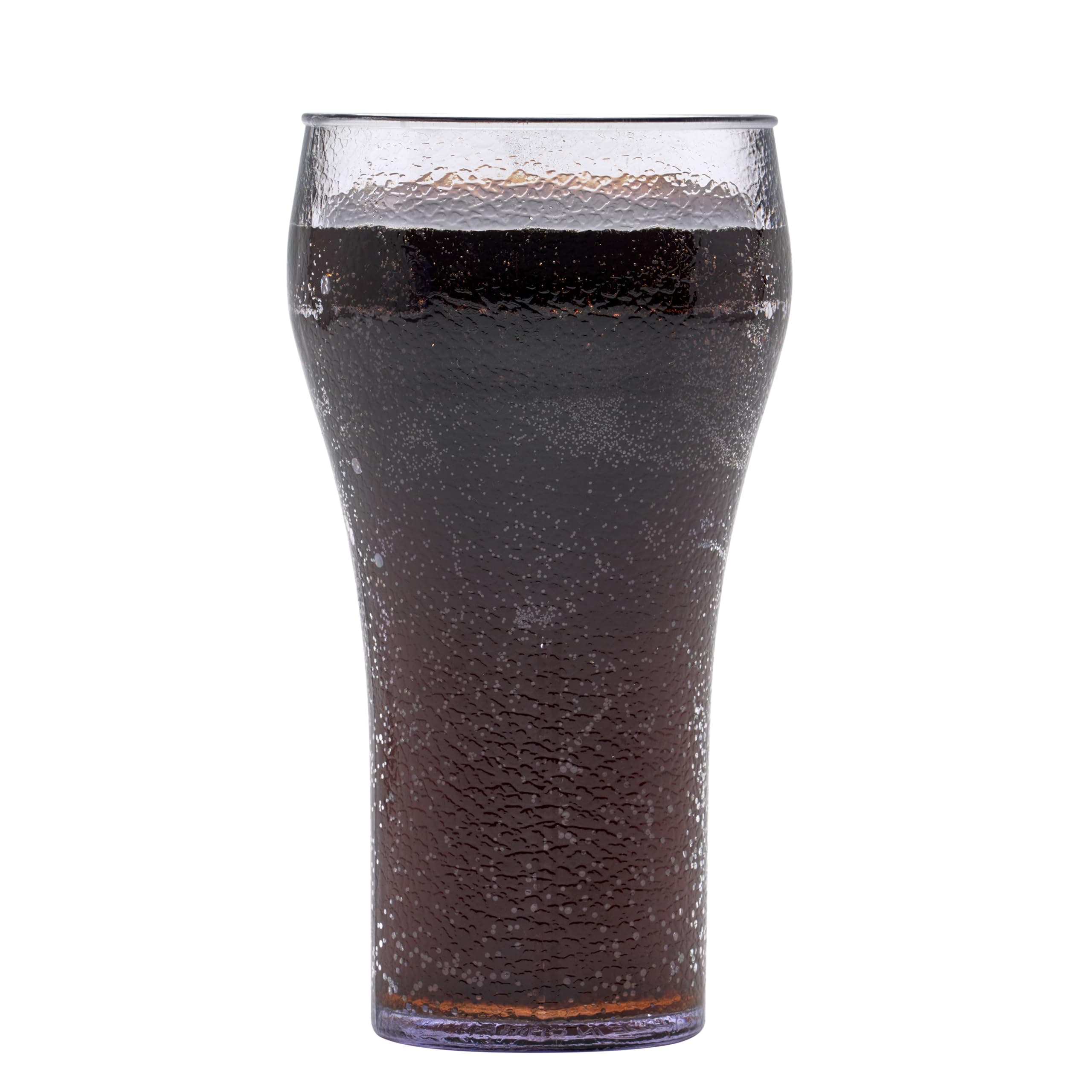 G.E.T. 7716-1-CL Bell-Shaped Soda Float Textured Plastic Tumblers, 16 Ounce, Clear (Set of 12)