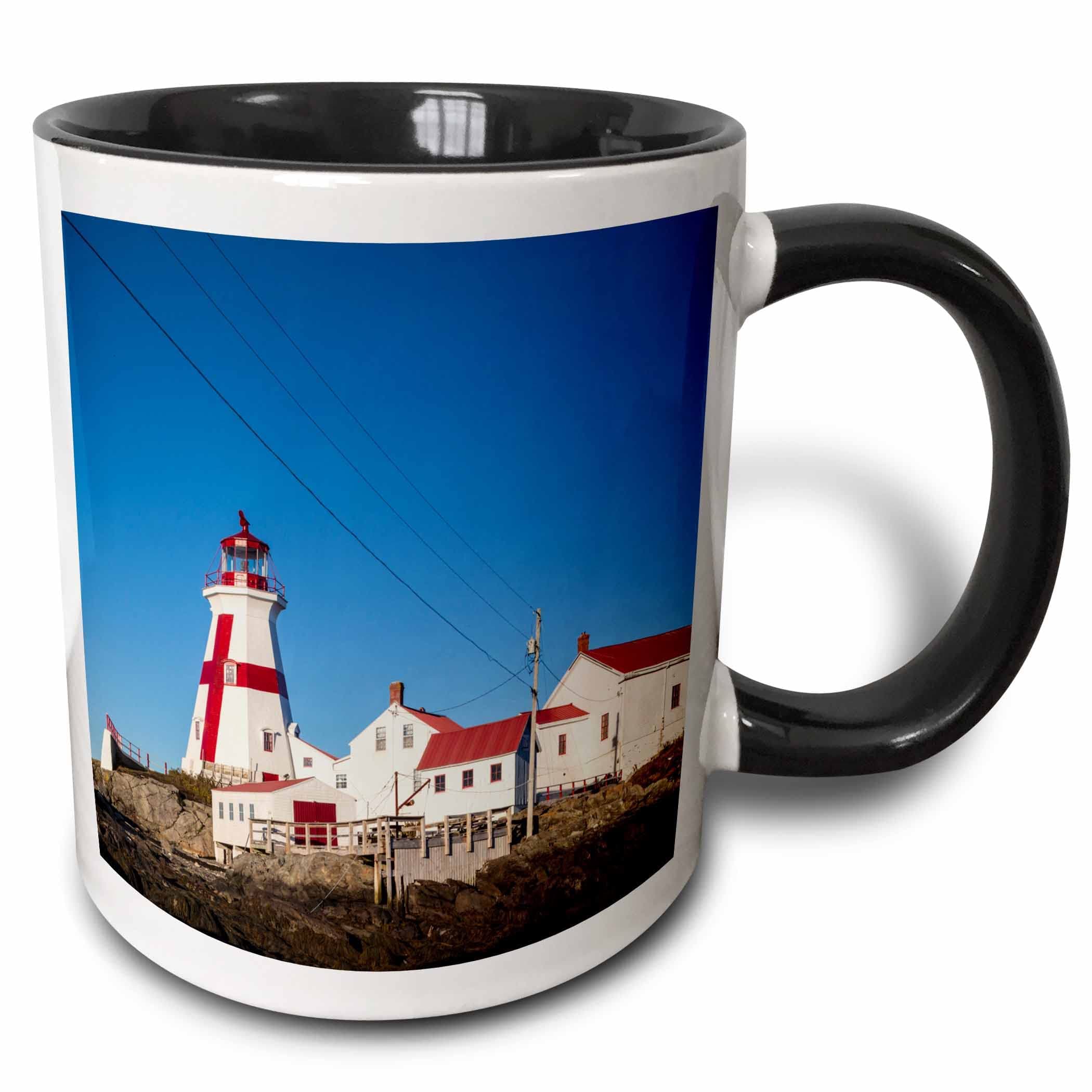 3dRose Canada, NB, Campobello Island. Head Harbour Lightstation lighthouse. - Mugs (mug_343342_4)