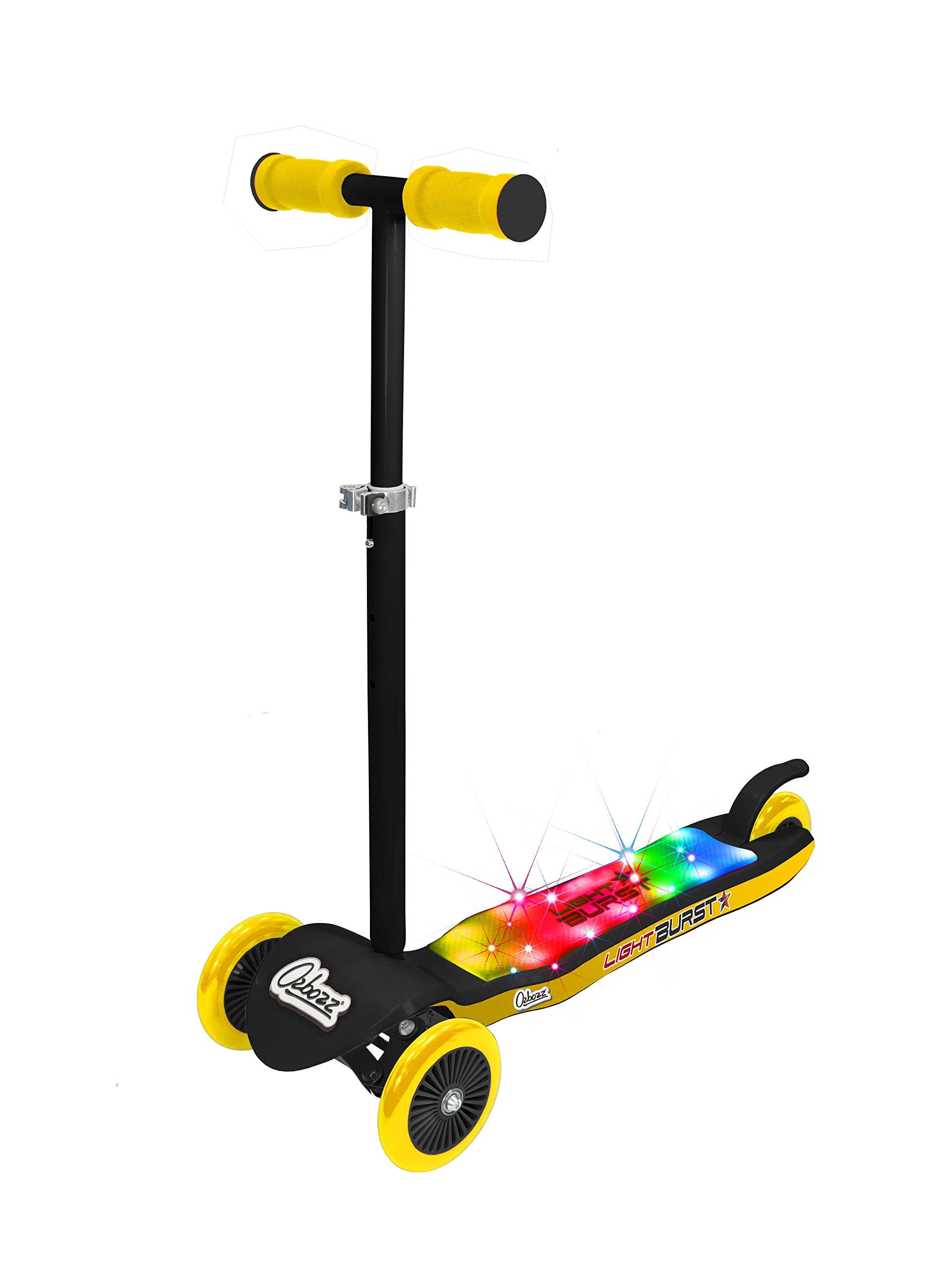 Ozbozz SV13941 Light Burst Scooter Black & Yellow, Black and Yellow