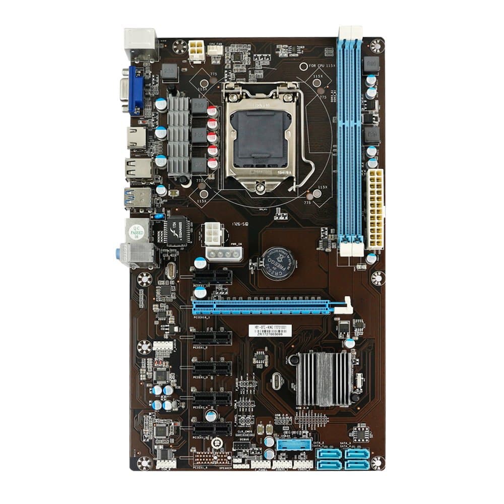 Intel H81 LGA1150 Motherboard SATA 3Gb/s USB 3.0 Micro ATX - Supports 6 graphics cards for Bitcoin mining