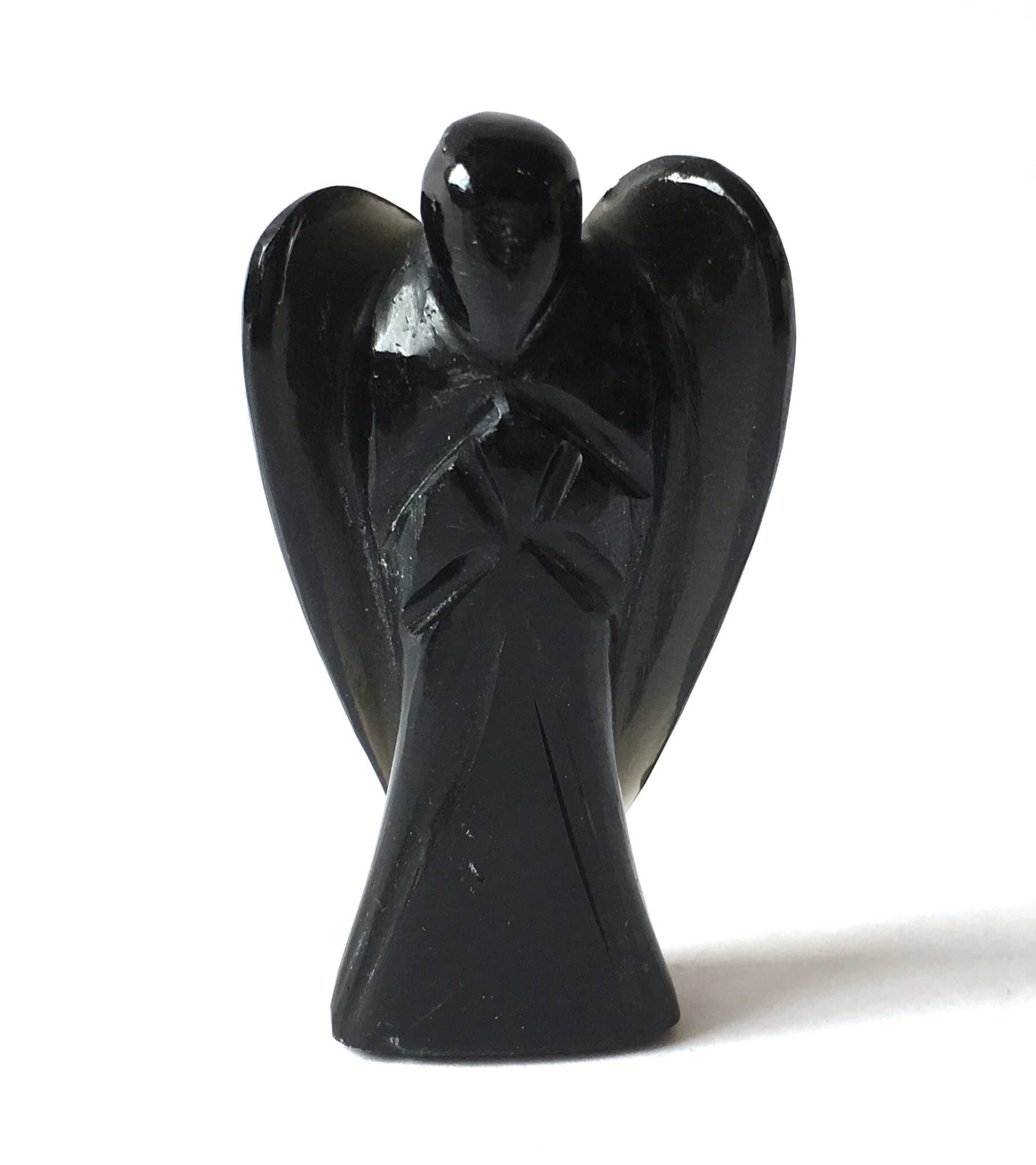 Stone of Detoxification - Reiki Healing Energy Charged Black Obsidian Crystal 4-5 cm Angel