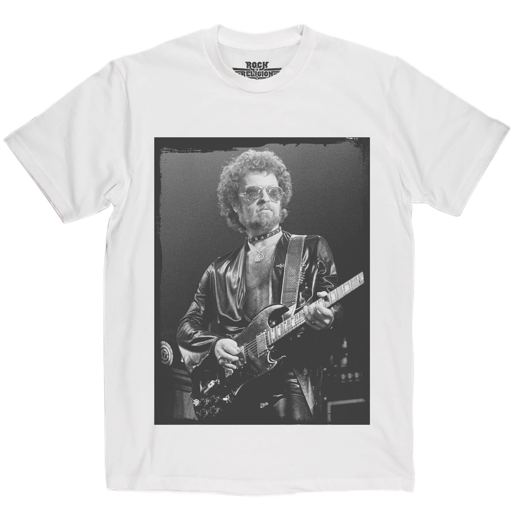 Rock Is Religion Eric Bloom Rock Metal Indie Graphic T-Shirt (White/Print XLarge)