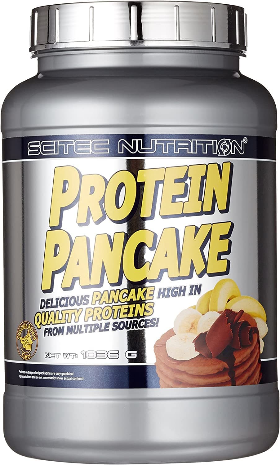 Protein Pancake – Delicious, Fiber-Rich Breakfast Alternative – Palm Oil-Free – Source of Dietary Fiber, 1036 g, Chocolate-Banana