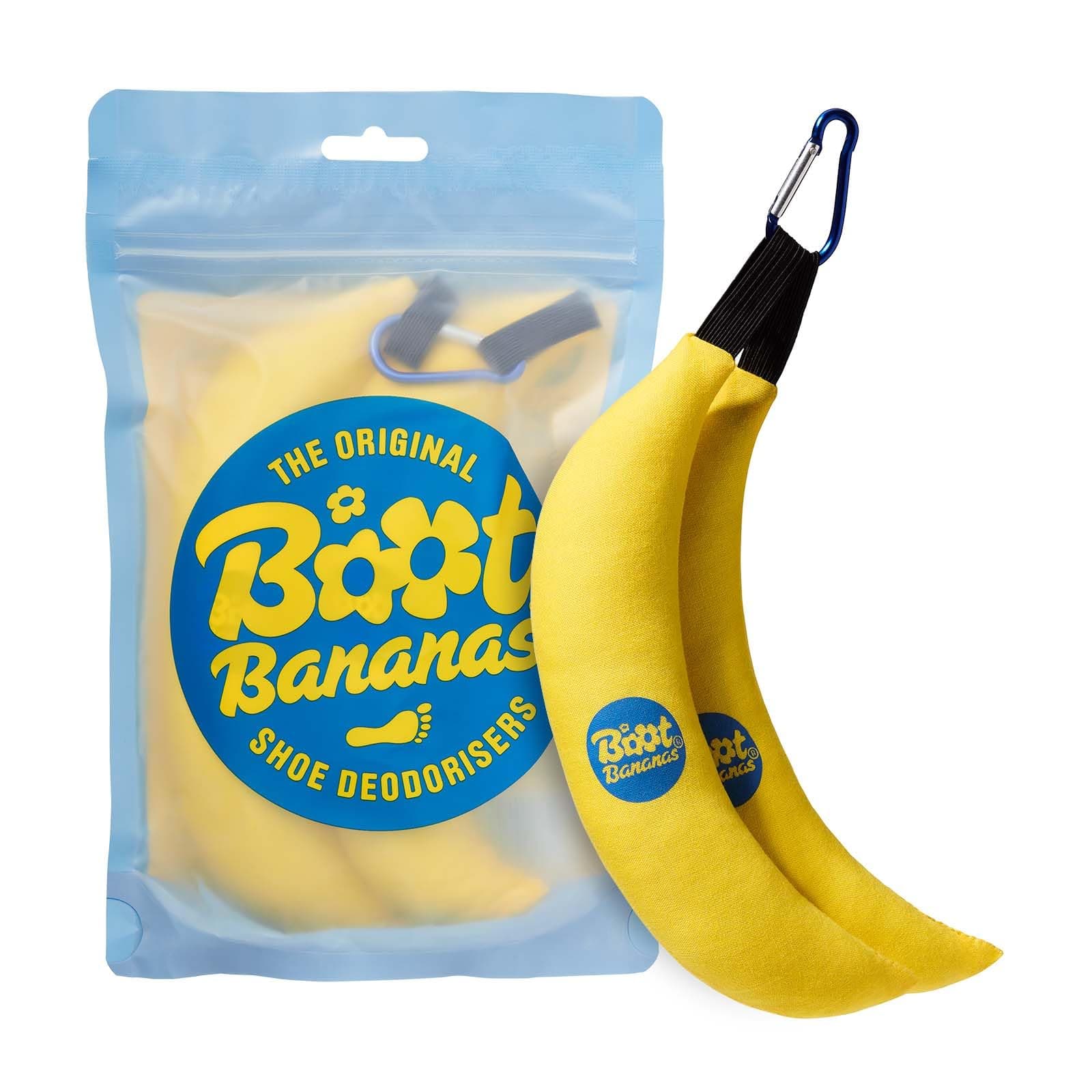 Boot Bananas Original Shoe Deodorisers – Banana-Shaped Fresheners to Fight Footwear Funk – Eco-Friendly, Reusable Odour Fighters for Trainers, Boots & Smelly Kit – Combat Stink & Stay Fresh 6-12 mo