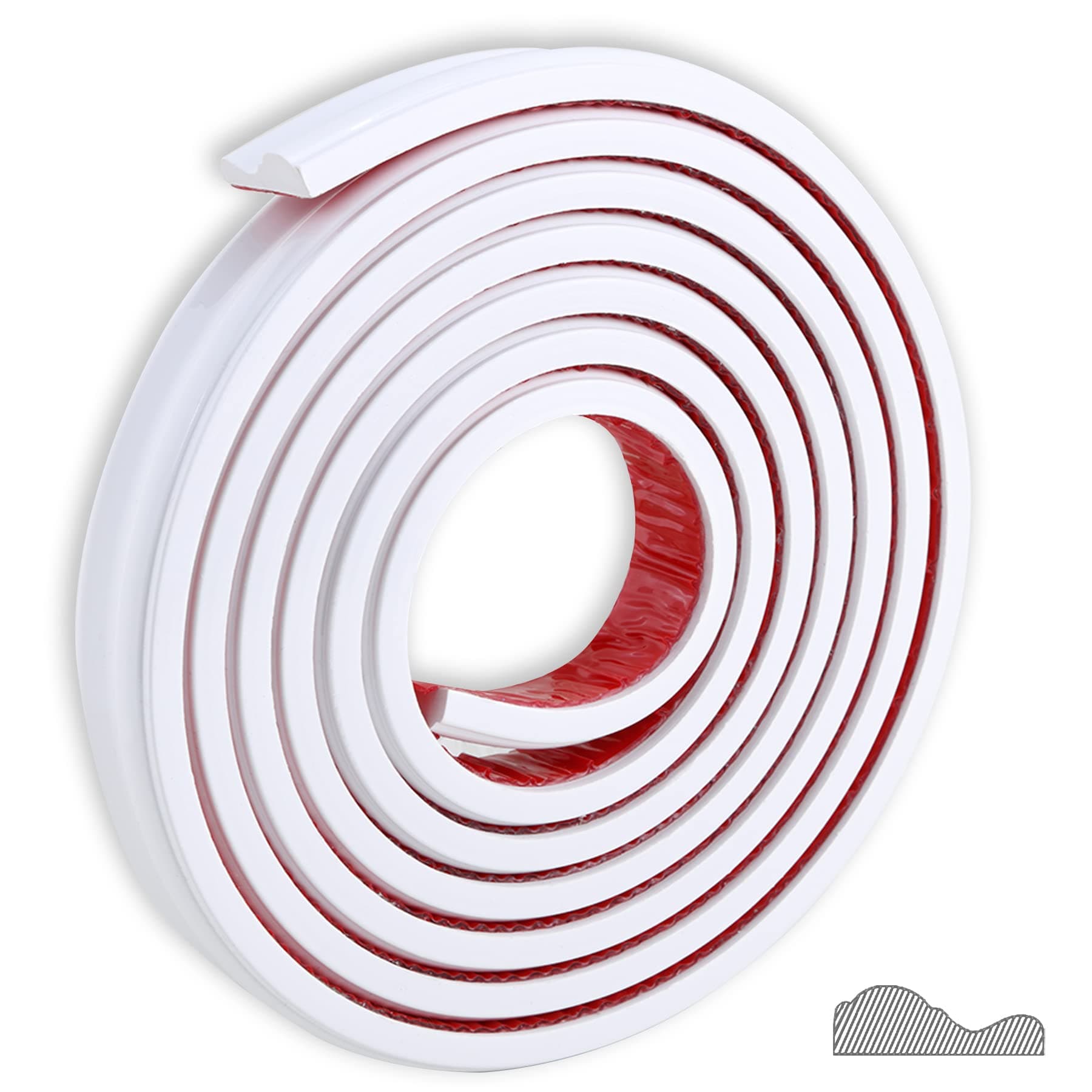 TriMold 剥がして貼る椅子レールモールディング、ホームデコレーション&壁保護用自己粘着ウォールトリム、8フィート×1.25インチ