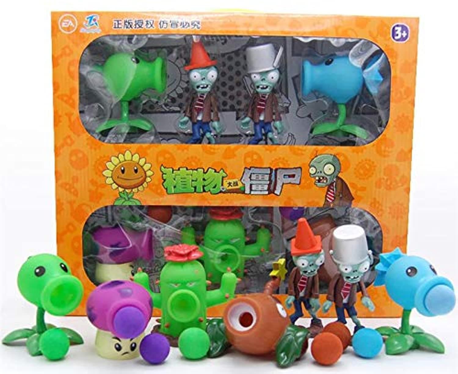– Plants Vs Zombies Gift Box: Buckethead Zombie,Conehead Zombie, Repeater, Cactus,Snow Pea,Coconut Cannon,Fume-Shroom