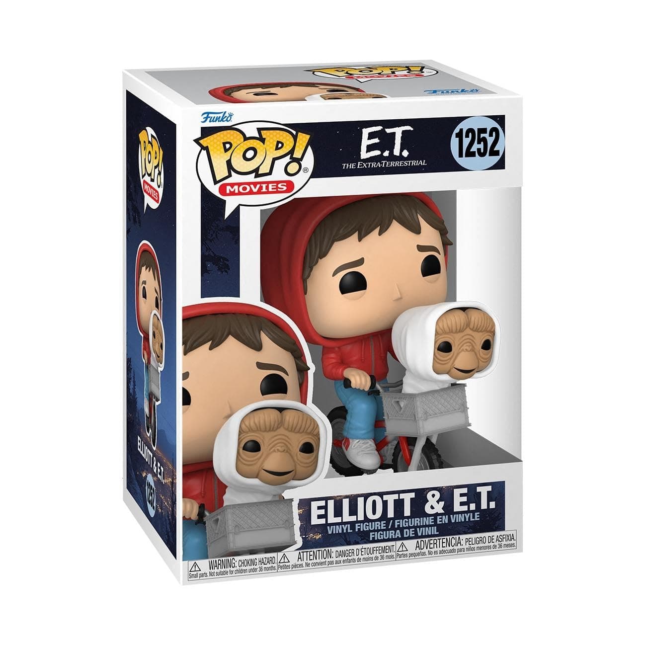 POP! Movies: ET - Elliott - Elliot With ET In Bike Basket - E.T. the Extra Terrestrial - Collectable Vinyl Figure - Gift Idea - Official Merchandise - Toys for Kids & Adults - Movies Fans