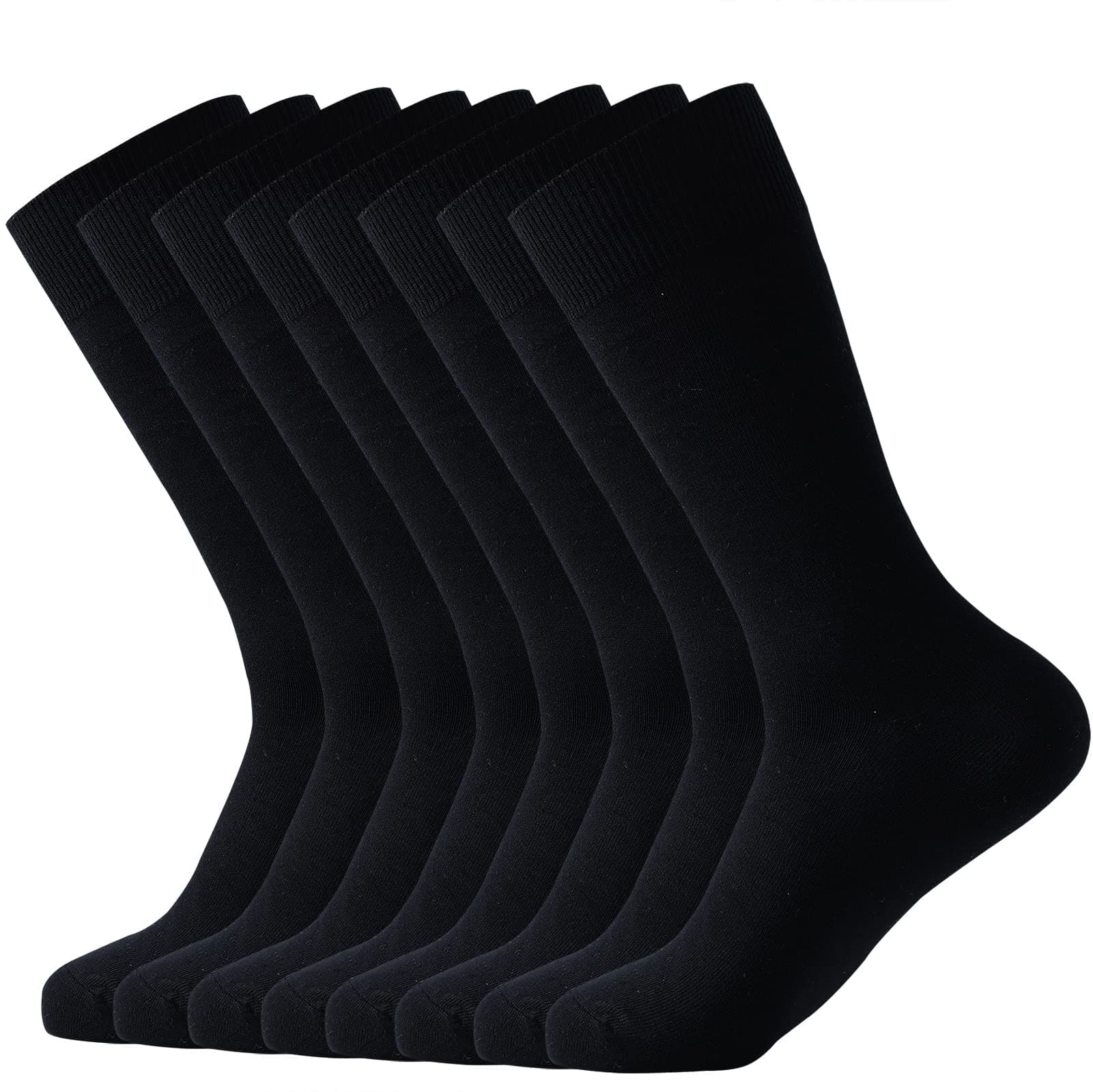 JORMATT Men's Dress Socks Cotton Thin Lightweight Crew Socks Soft Breathable Socks 4/8 Pairs